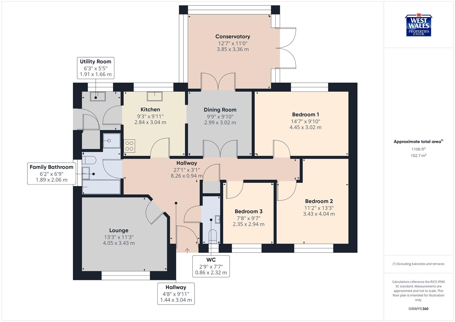 28, Monksford Street, Kidwelly floorplan