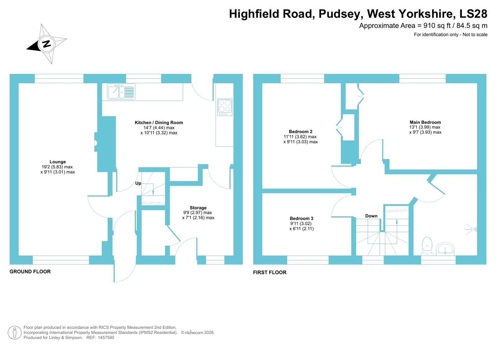 17, Highfield Road, West Yorkshire floorplan