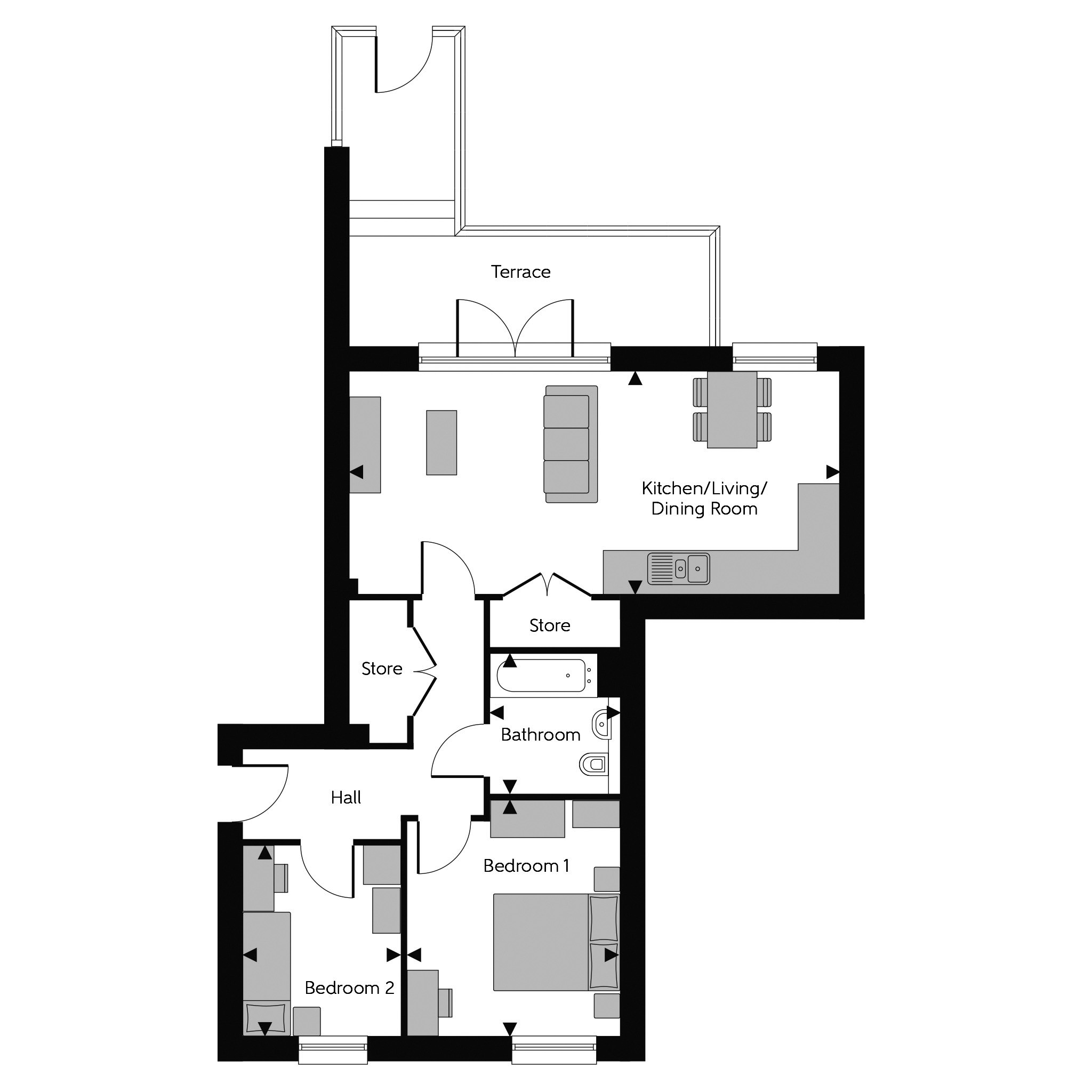 293, Washmill Gardens, Northfleet floorplan