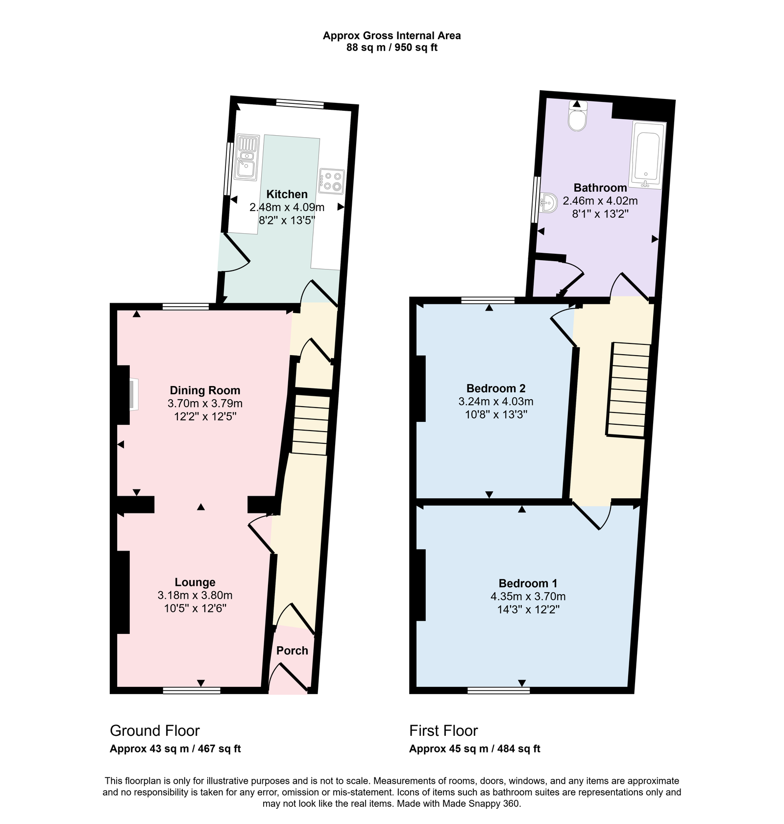 14, Stainburn Road, Workington floorplan