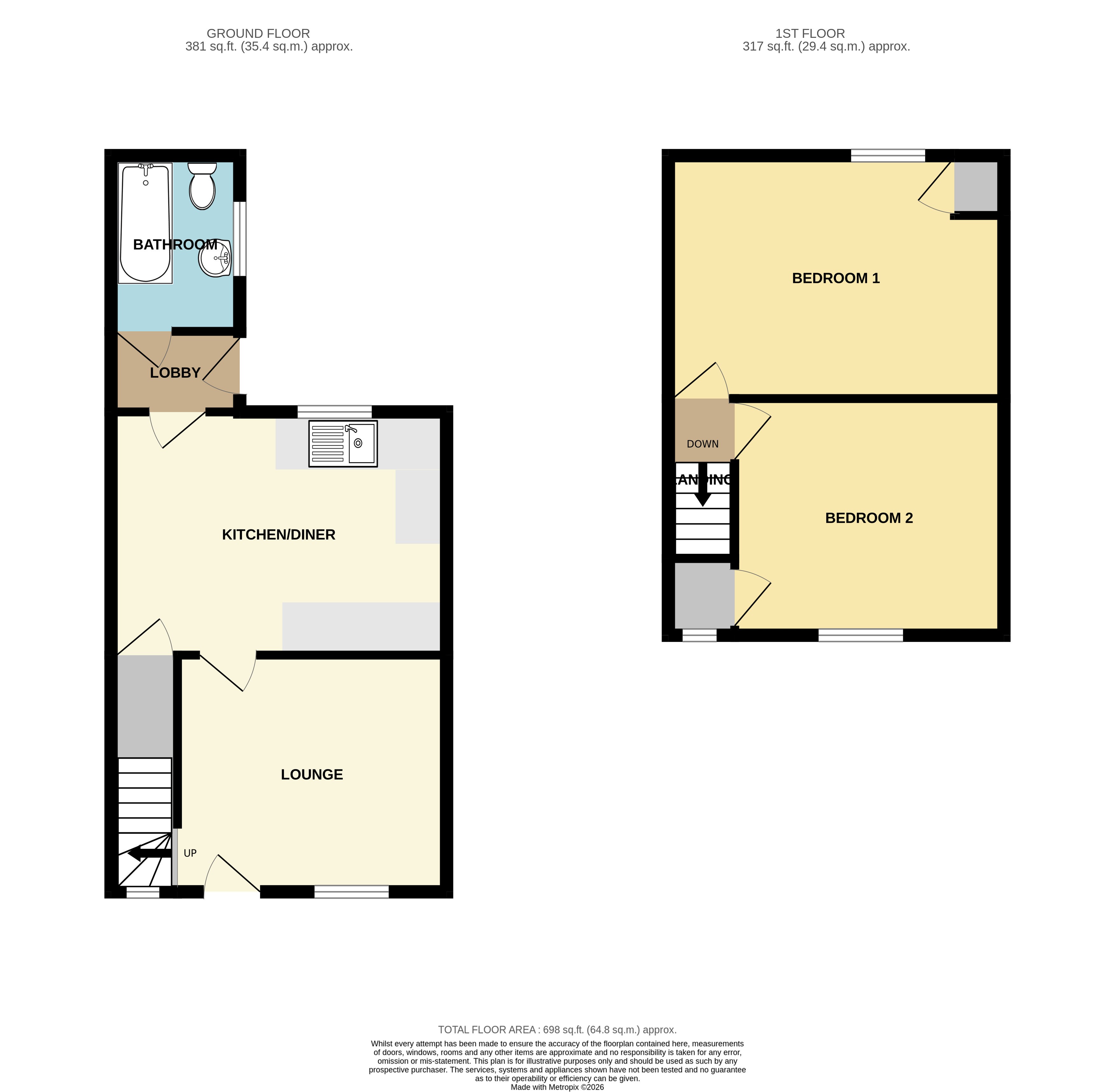 Little Hallam Lane, Derbyshire floorplan