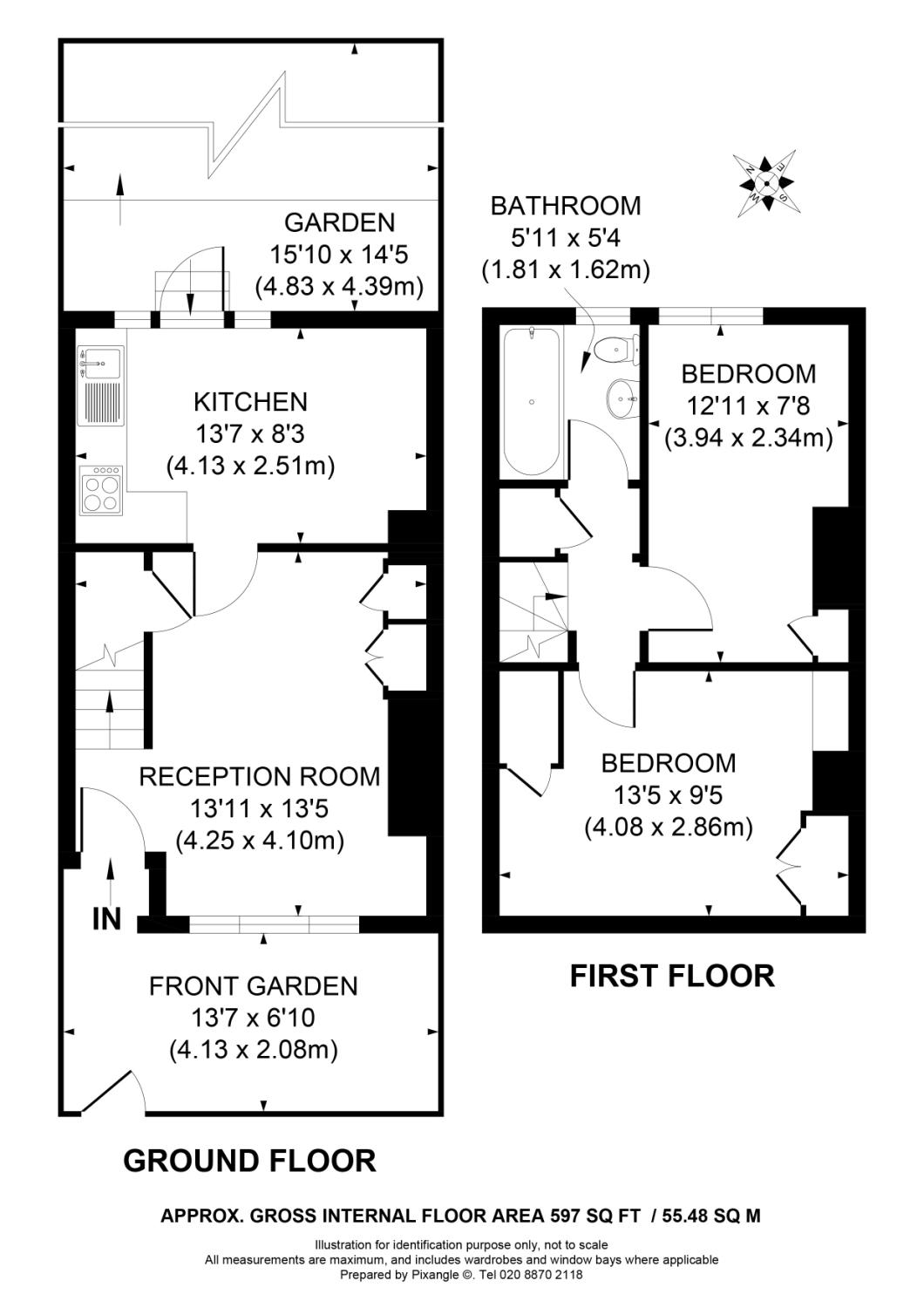 2 Bedrooms Terraced house to rent in Derinton Road, London SW17