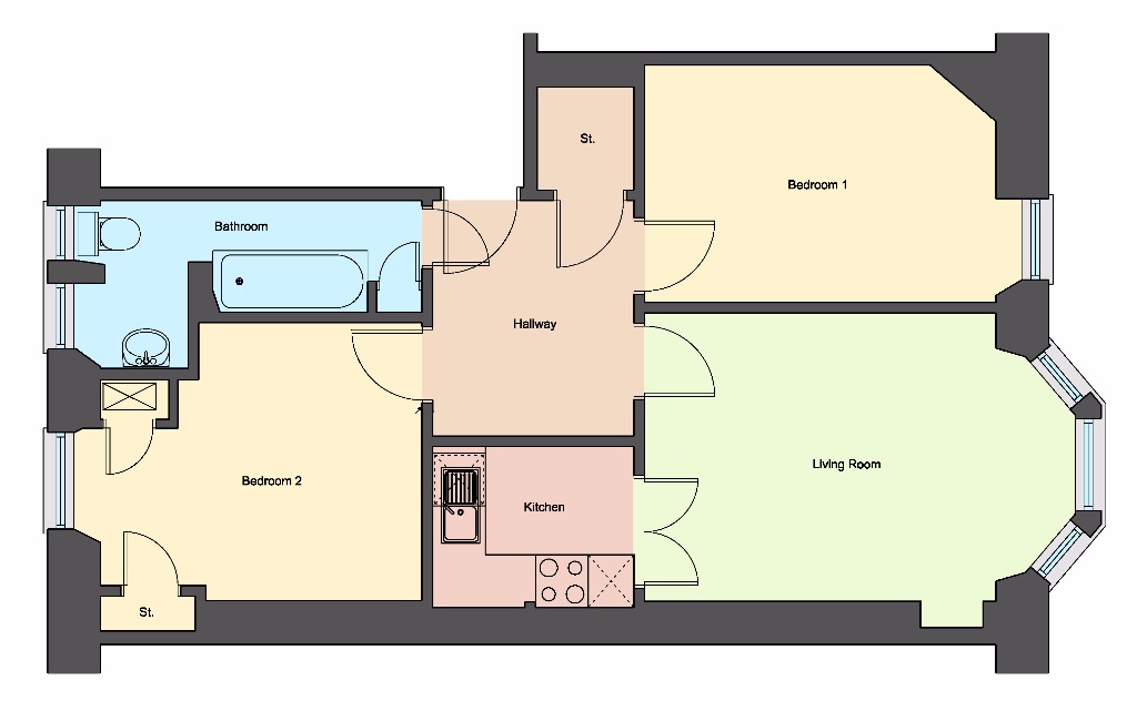 2 Bedrooms Flat to rent in Garrioch Road, North Kelvinside, Glasgow G20