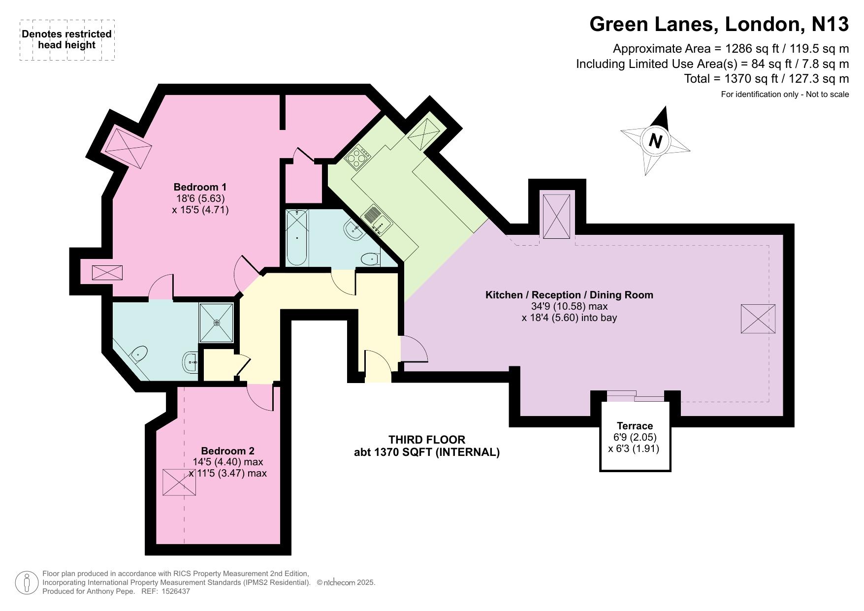 9, Blacksmiths Court, Palmers Green floorplan