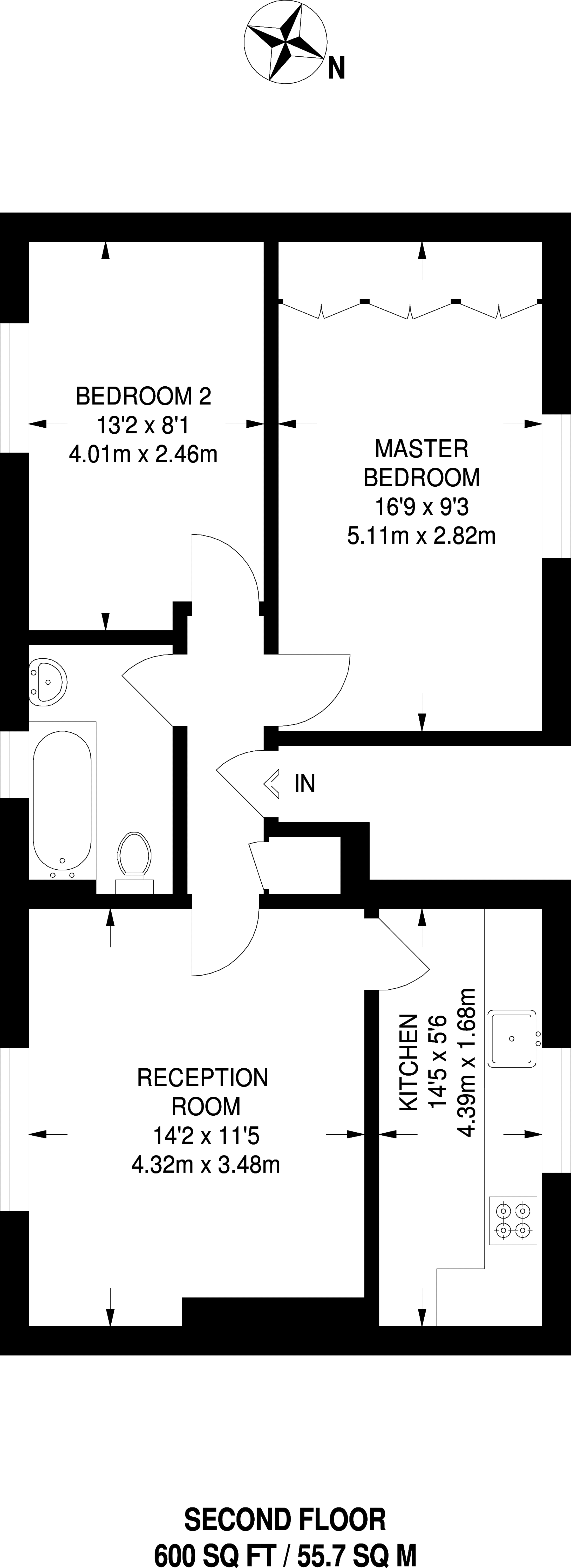 2 Bedrooms Flat to rent in Stavordale Road, Highbury And Islington, London N5
