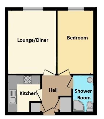 Flat 32, Springwood Court, Church Road, New Romney floorplan