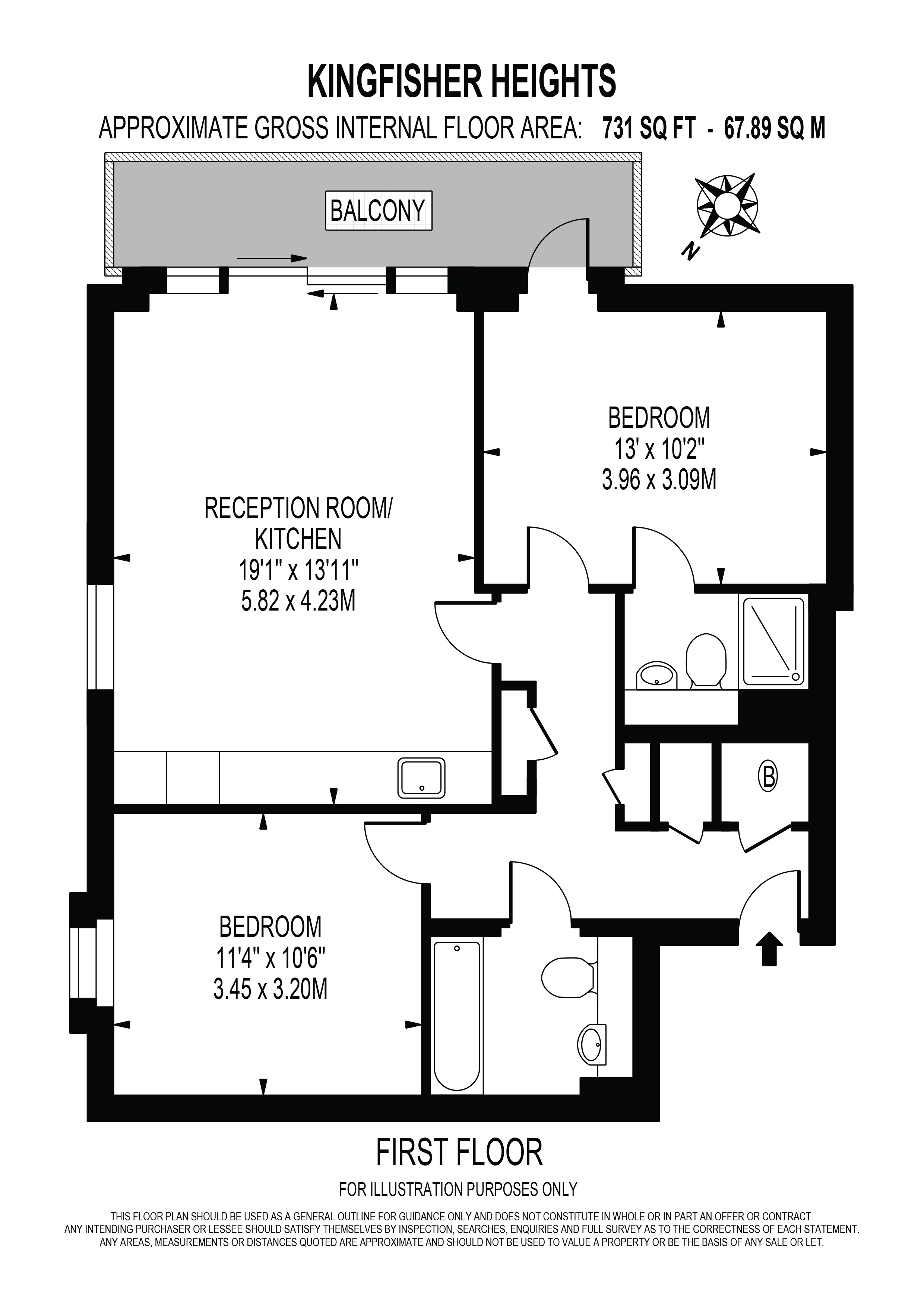 Flat 147 Kingfisher Heights 2, Bramwell Way, London floorplan