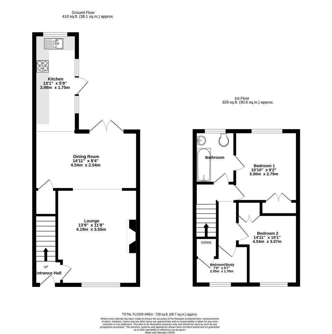 255, Chapelfields Road, York floorplan