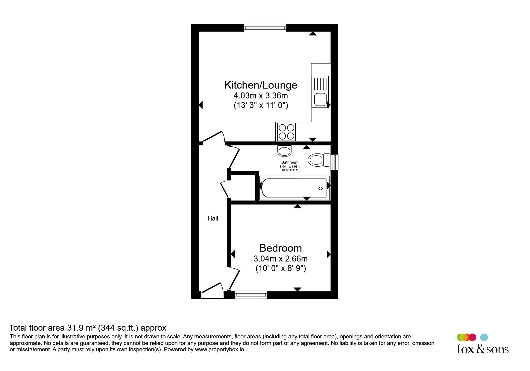 Flat 7, Lansdowne House, Inverness Road, Gosport floorplan