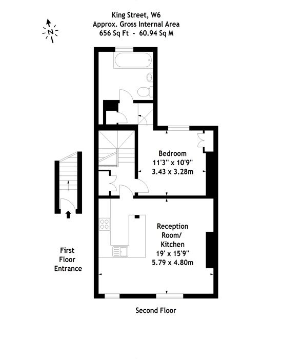 2, 334-336 King Street, King Street, W6, London floorplan