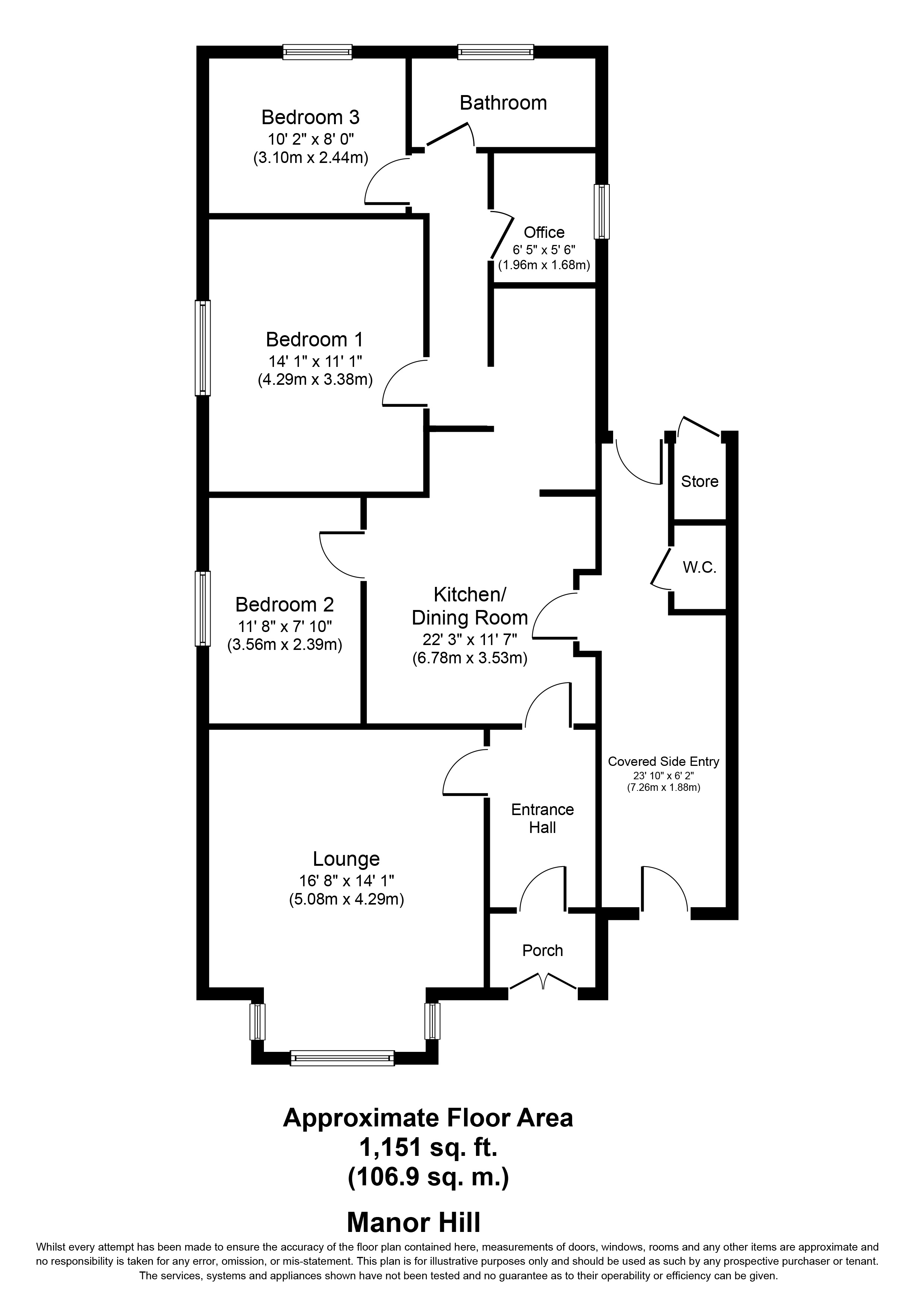 Manor Hill, Sutton Coldfield, West Midlands B73, 3 bedroom bungalow for