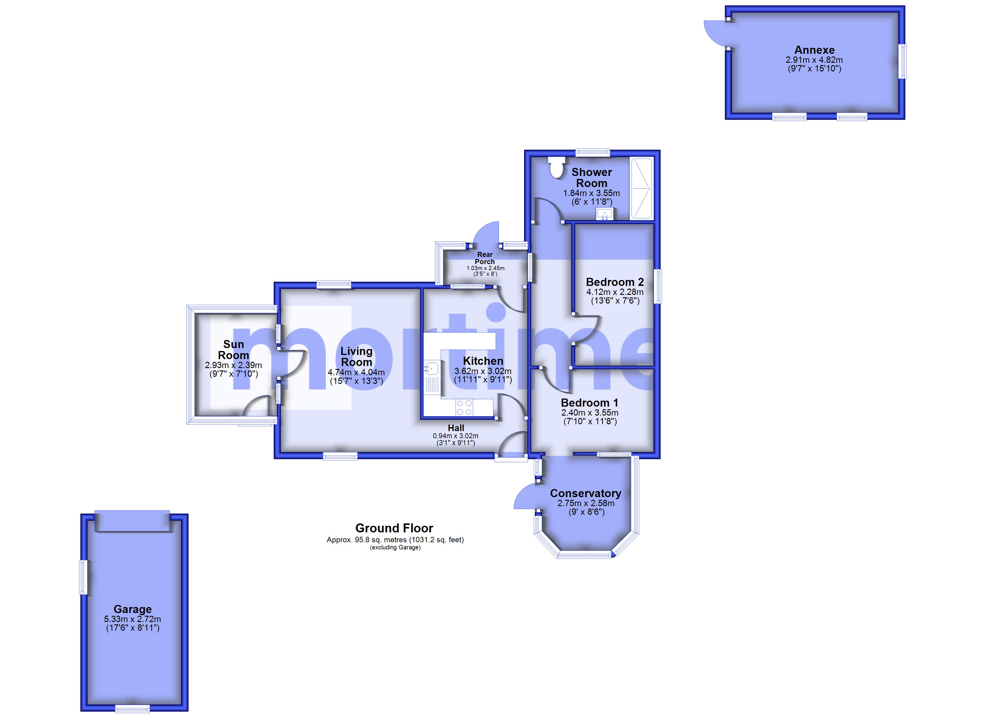 Moor End Bungalow,, Rabbit Lane, Clitheroe floorplan