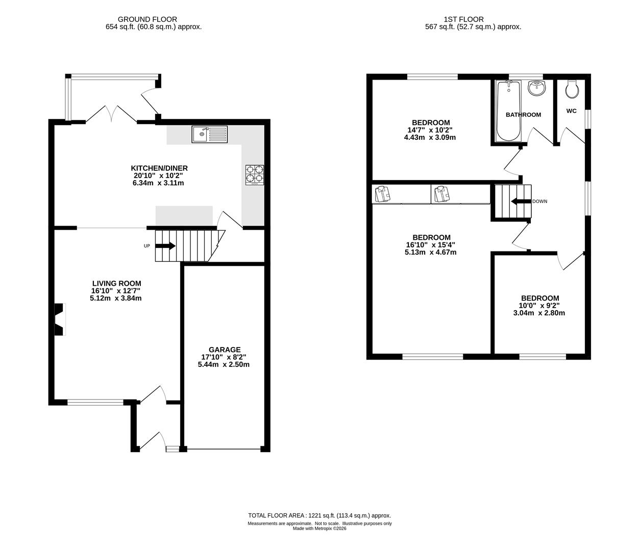 28, Shortcroft, Brentwood floorplan