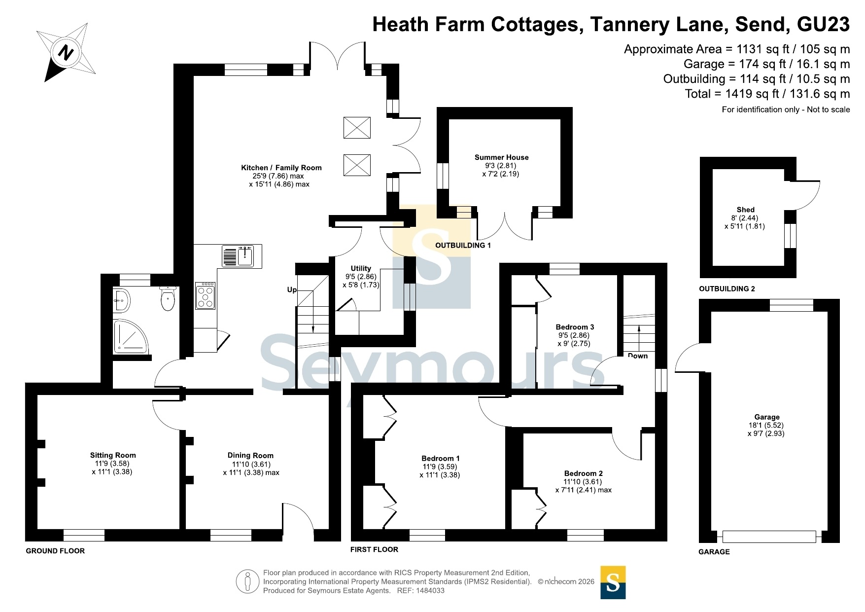 1 Heath Farm Cottages,, Tannery Lane, Surrey floorplan