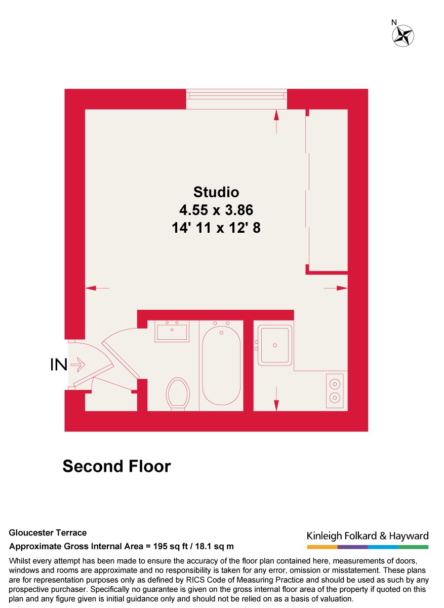 Flat 8, 38, Gloucester Terrace, London floorplan