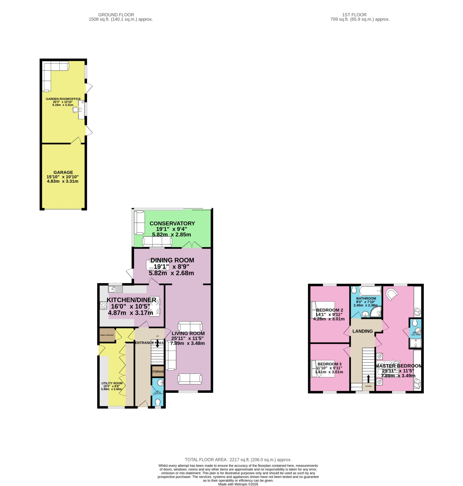 Roberts Way, Sandal, Wakefield, West Yorkshire, WF2 floorplan
