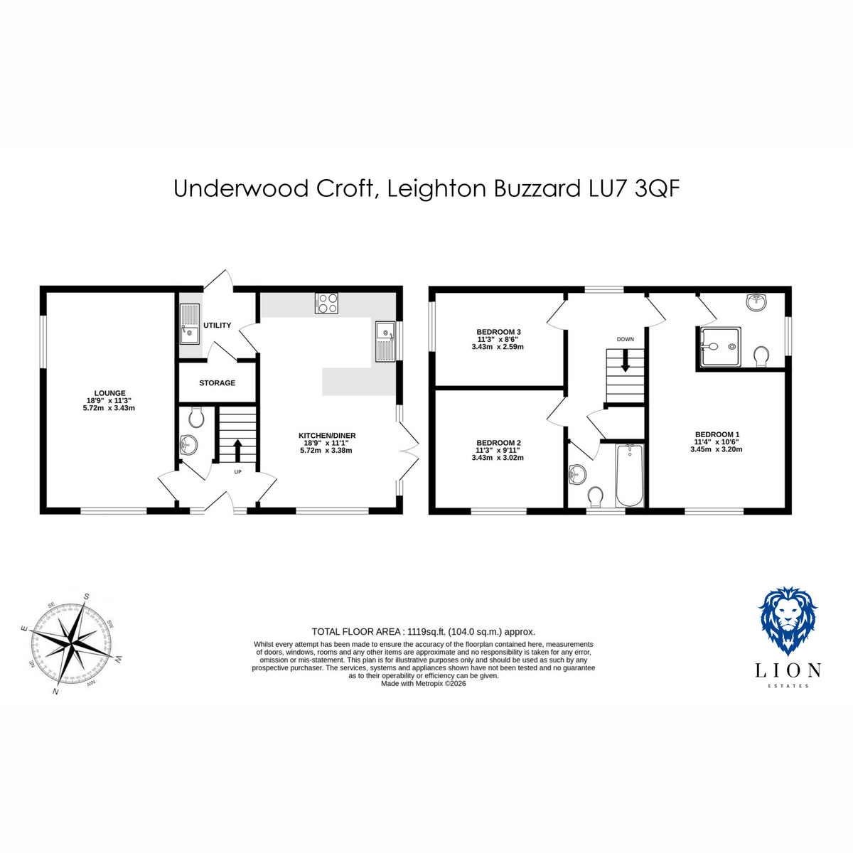 Underwood Croft, Leighton Buzzard floorplan