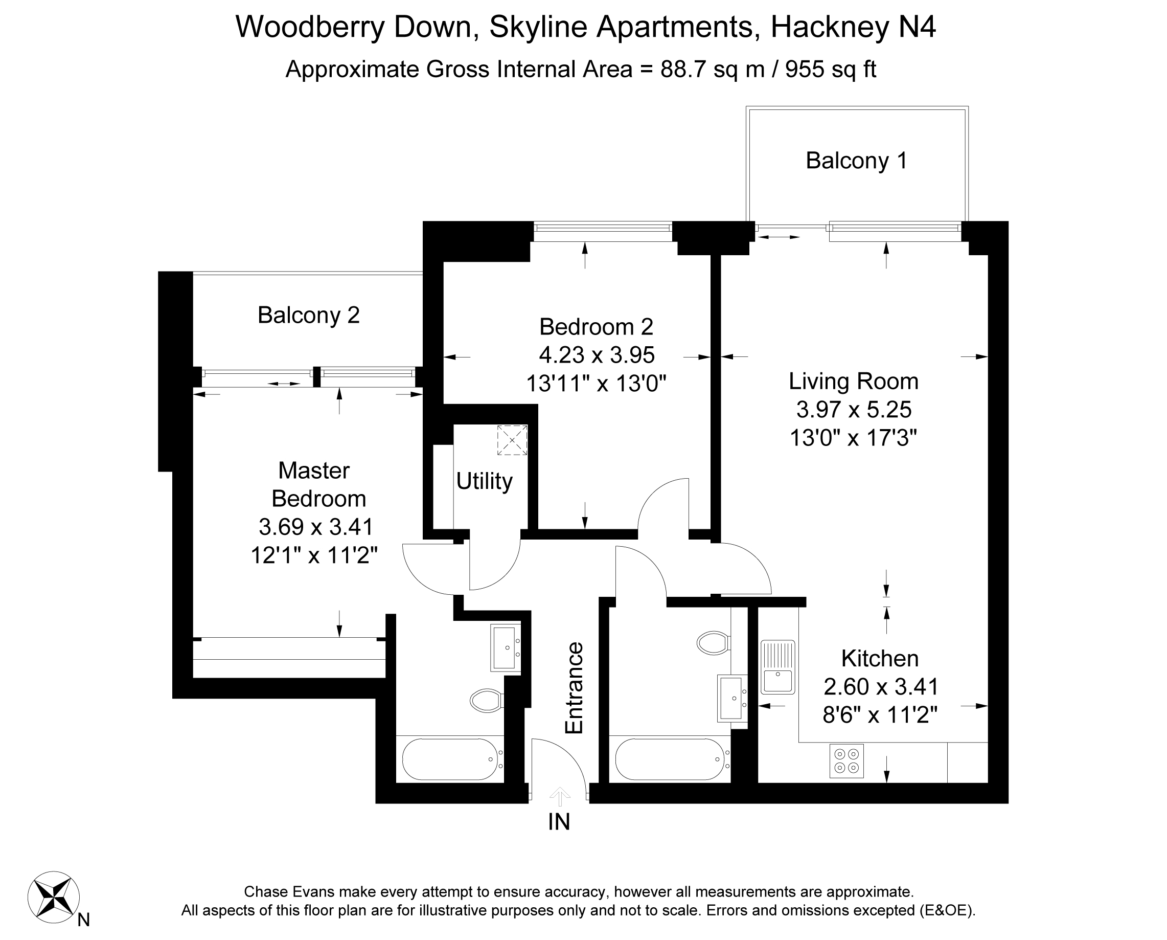 2 Bedrooms Flat to rent in Woodberry Down, Devan Grove, Finsbury Park N4