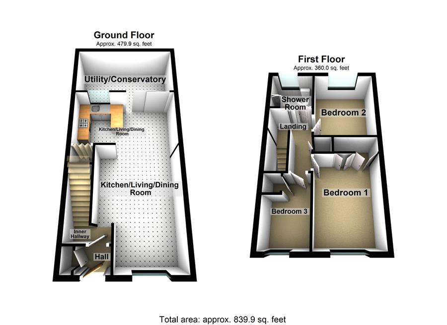 32, Woodlands, Evesham floorplan