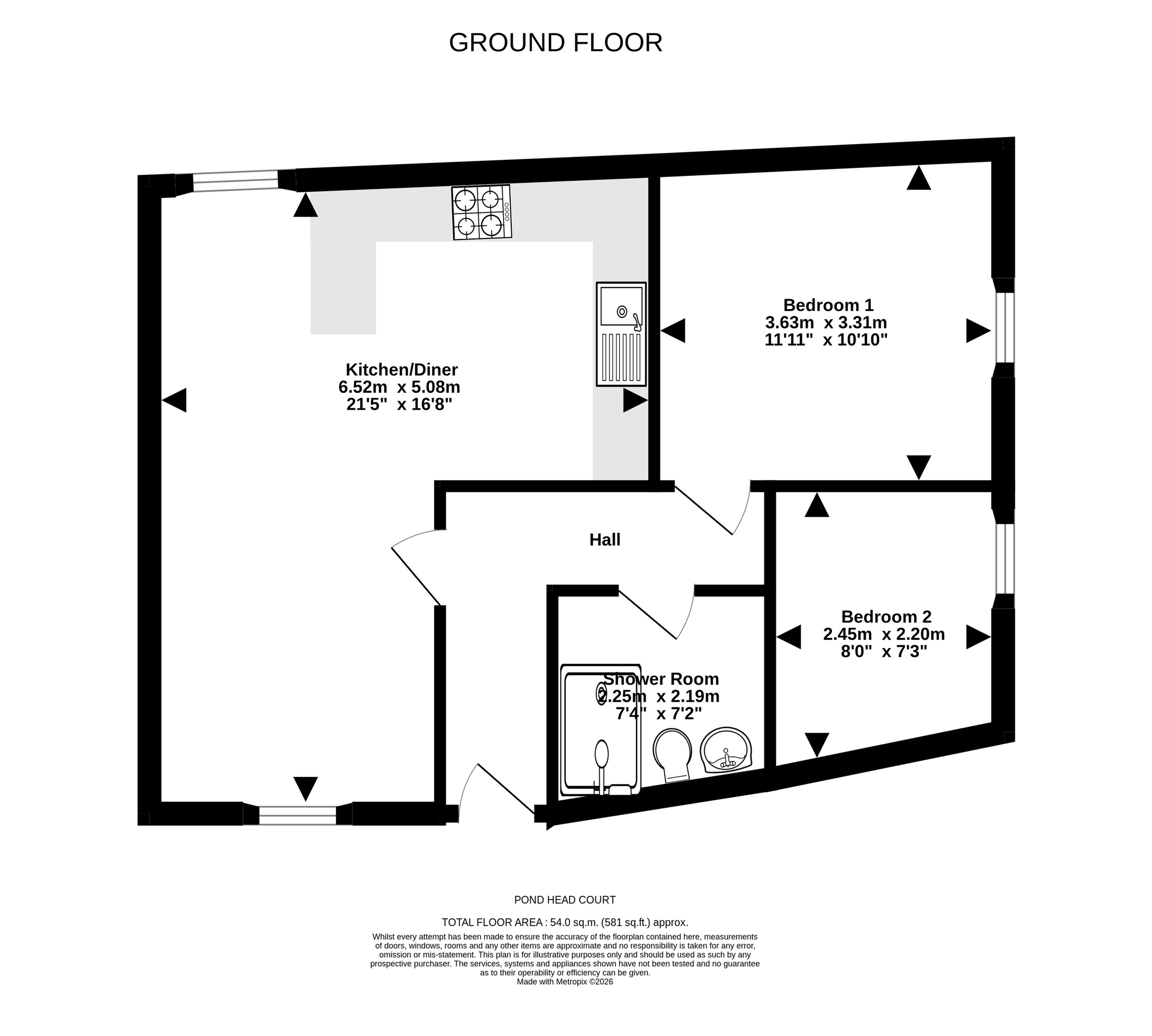 10 Pond Head Court, Portishead floorplan
