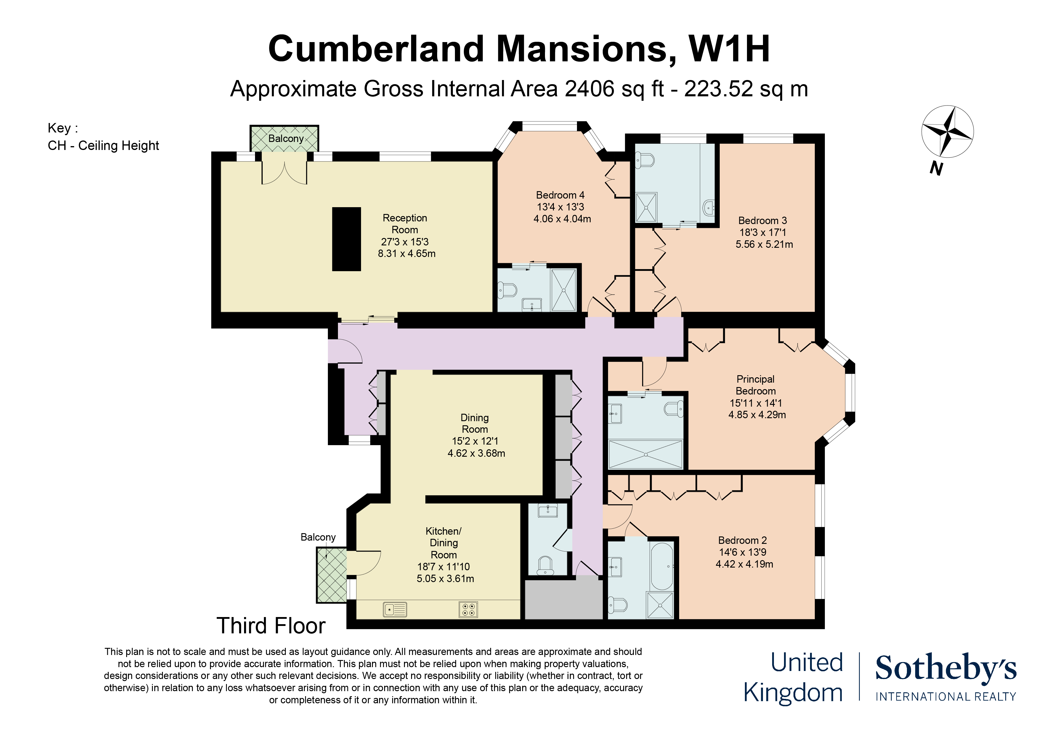 10, Cumberland Mansions, Marylebone floorplan