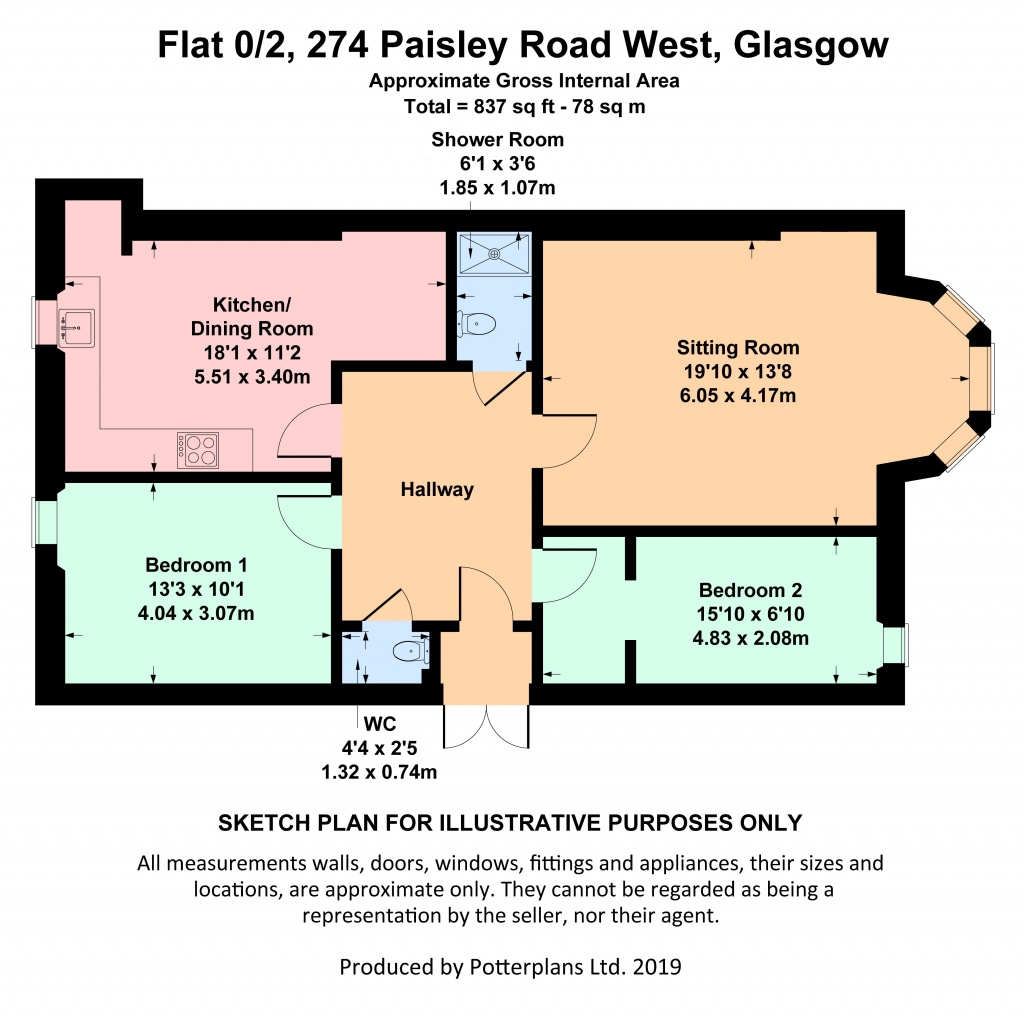 2 Bedrooms Flat for sale in 274 Paisley Road West, Kinning Park G51