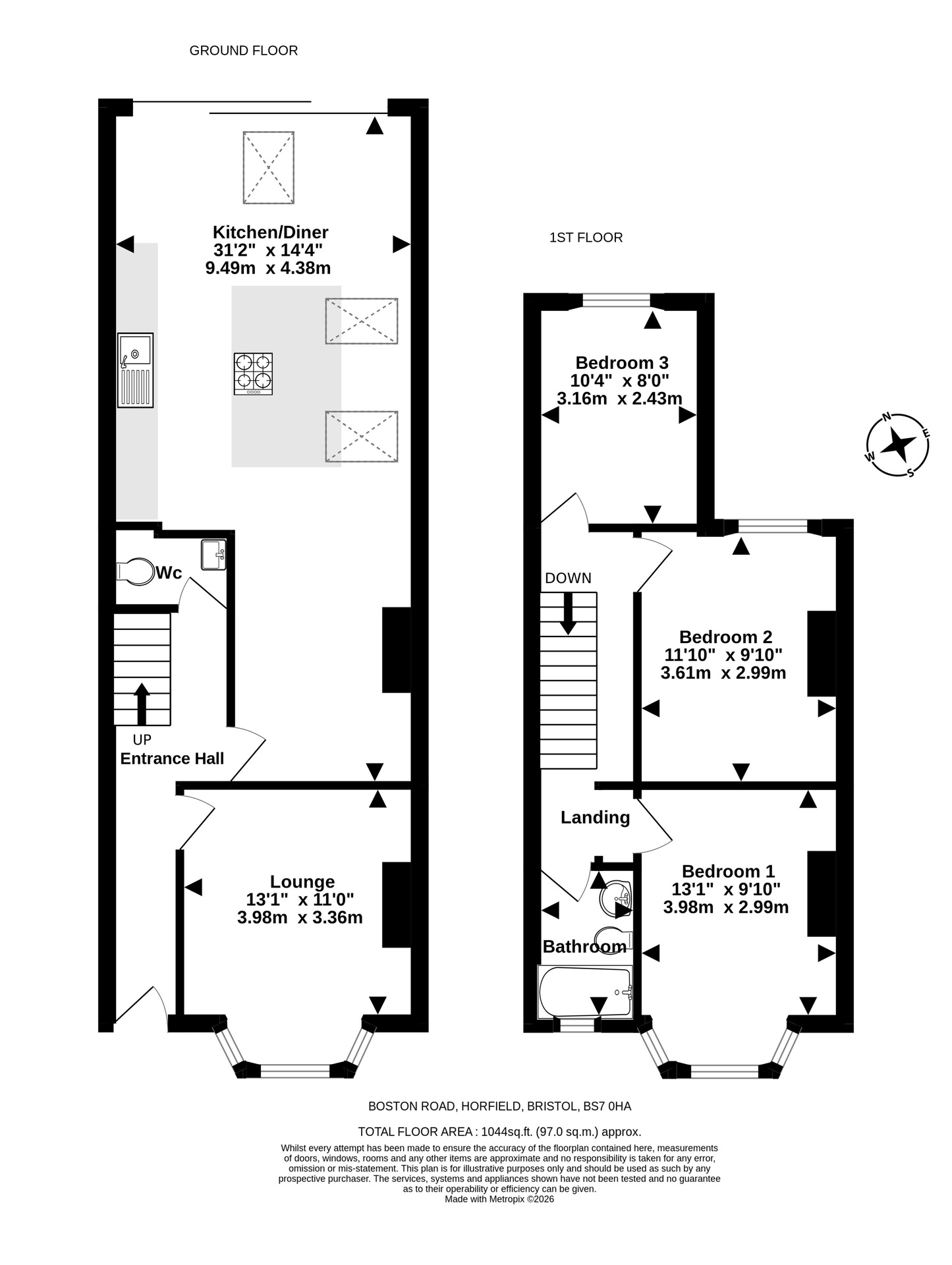 57 Boston Road, Bristol floorplan