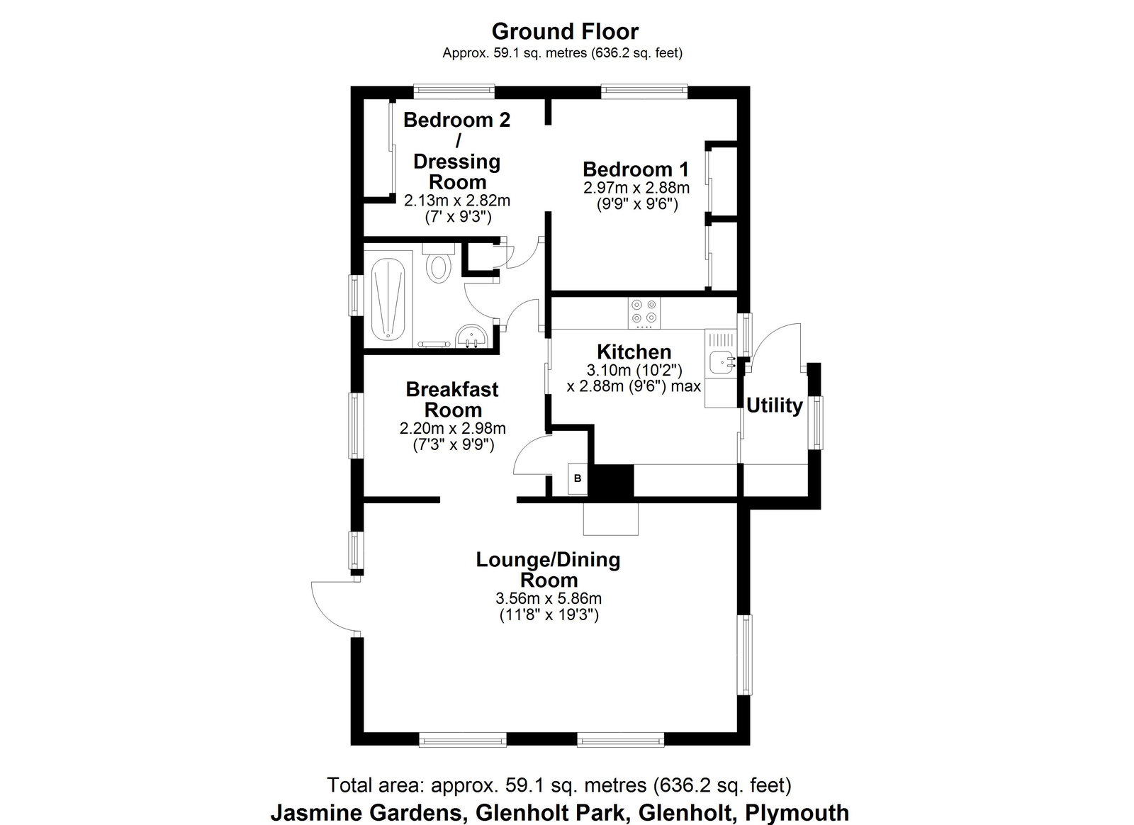 8, Jasmine Gardens, Plymouth floorplan