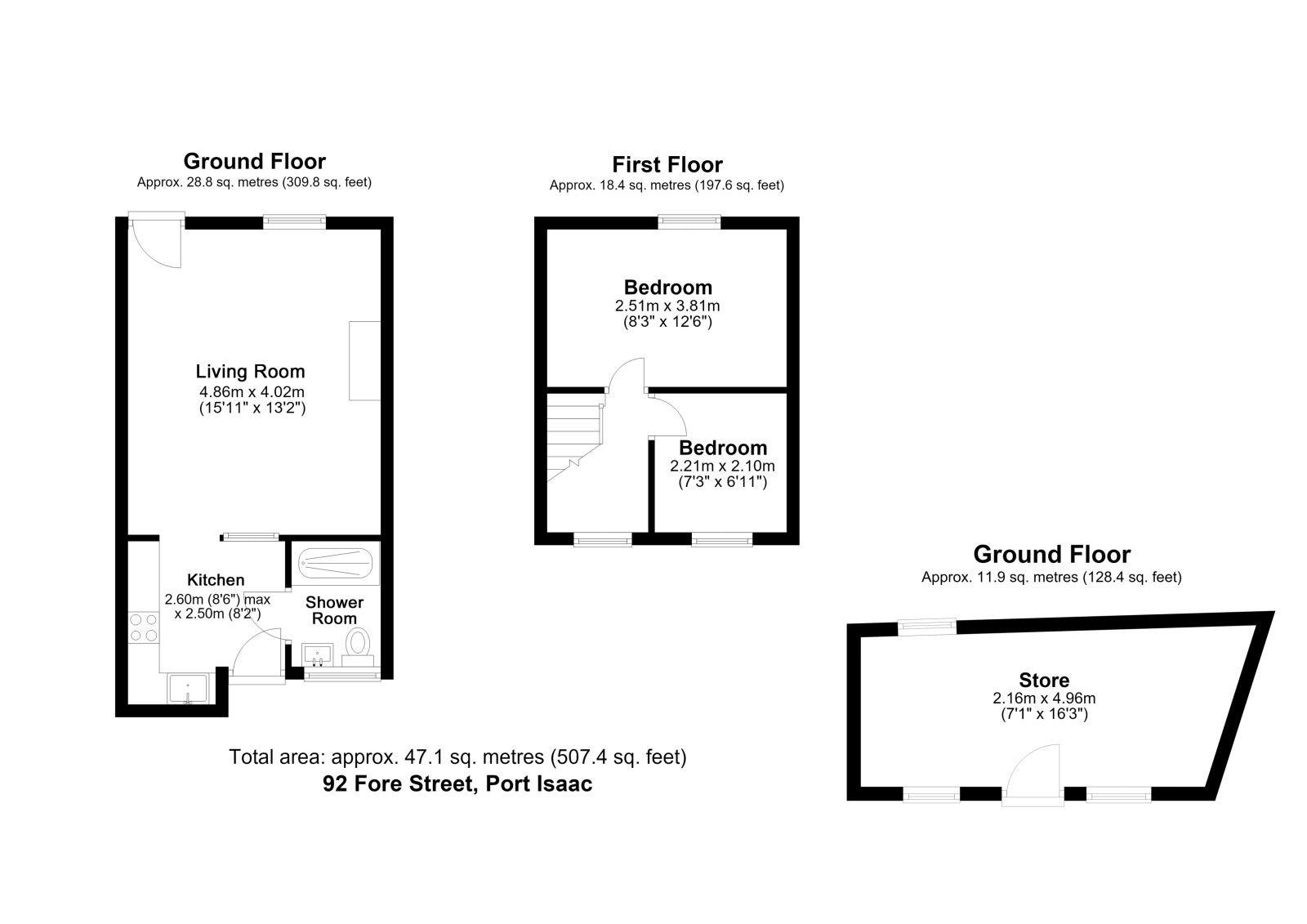 92 Fore Street, Port Isaac floorplan