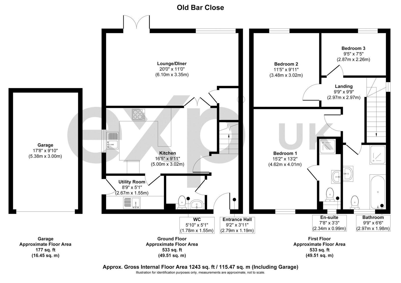 7, Old Bar Close, Nottingham floorplan
