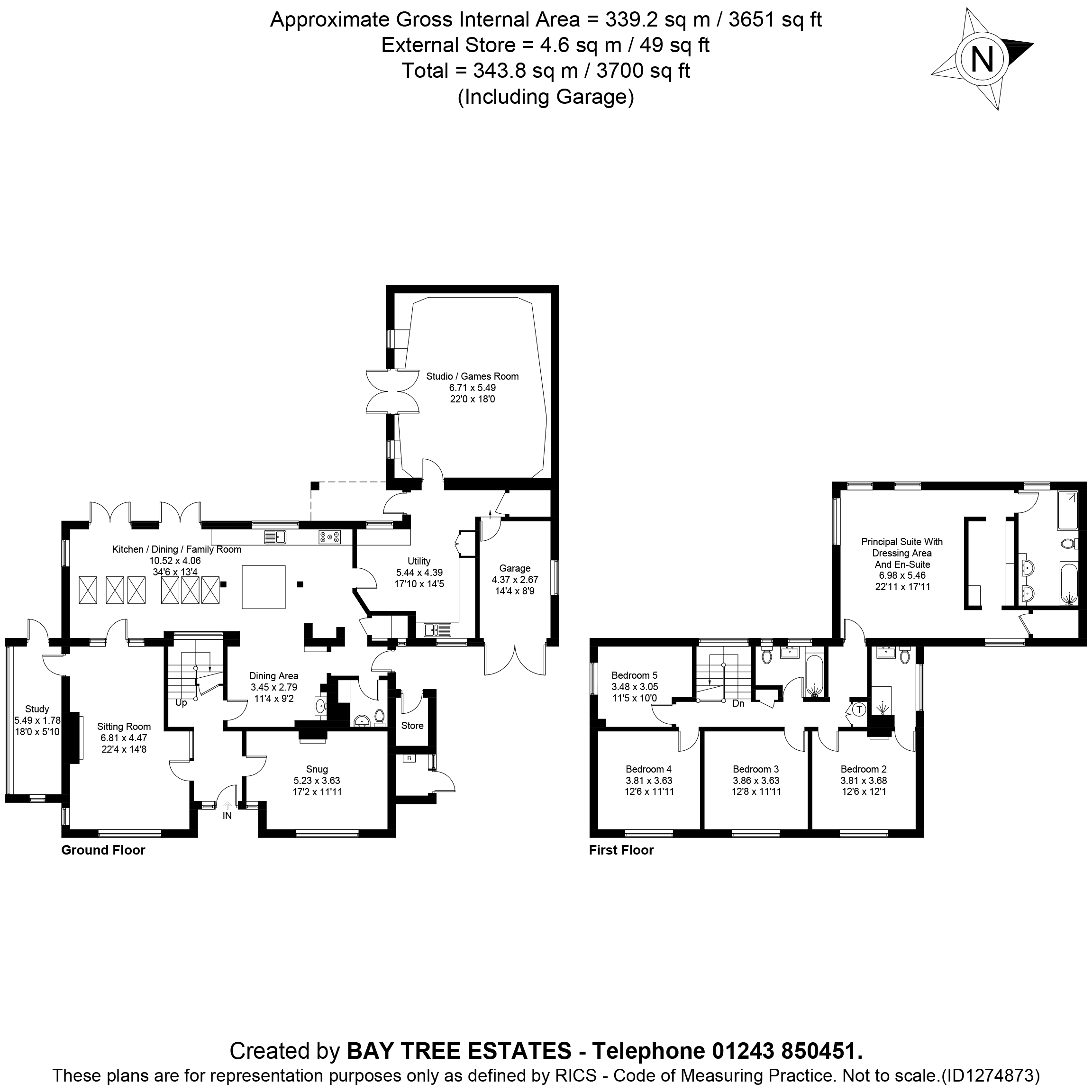16, First Avenue, Felpham floorplan