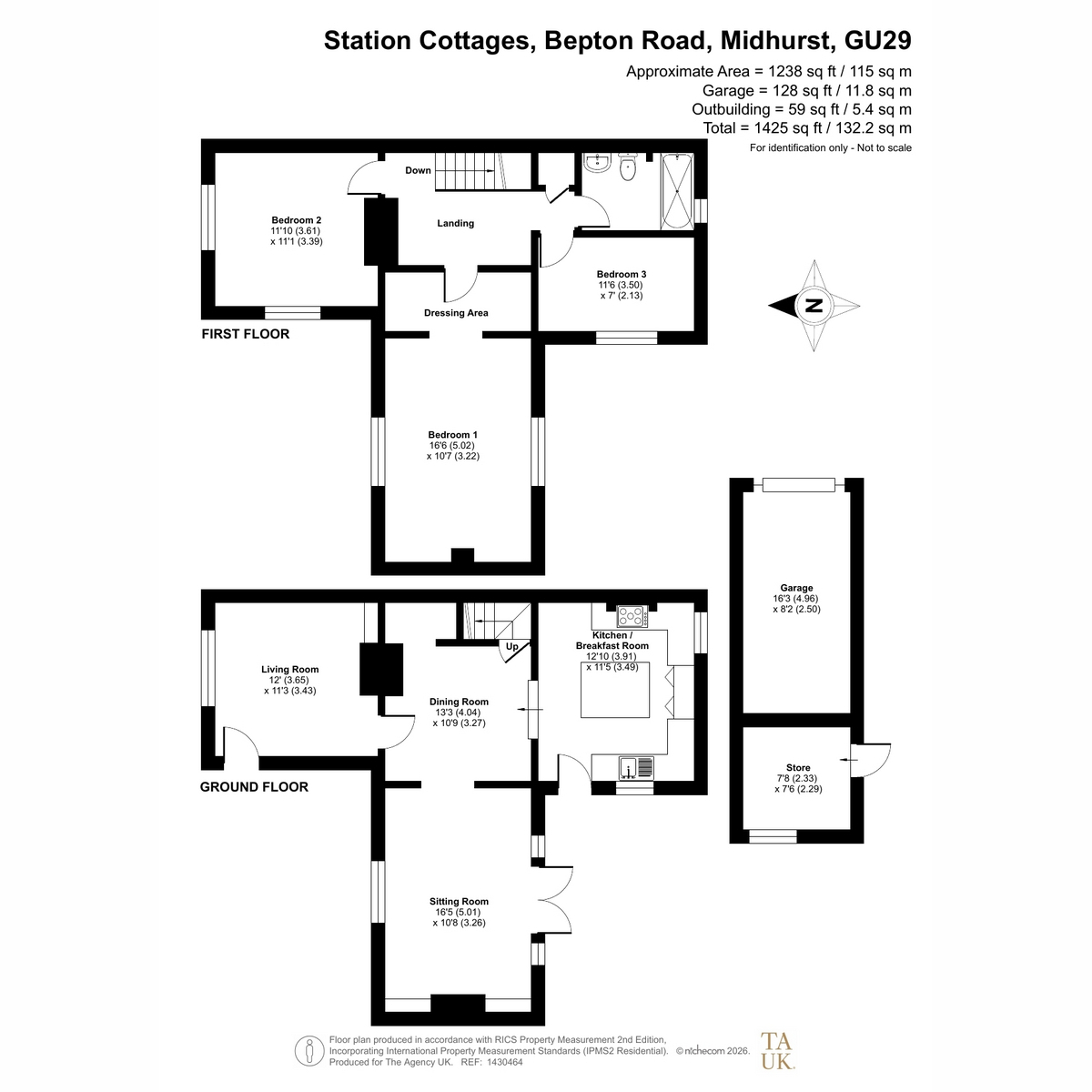 1 Station Cottages, Bepton Road, Midhurst floorplan