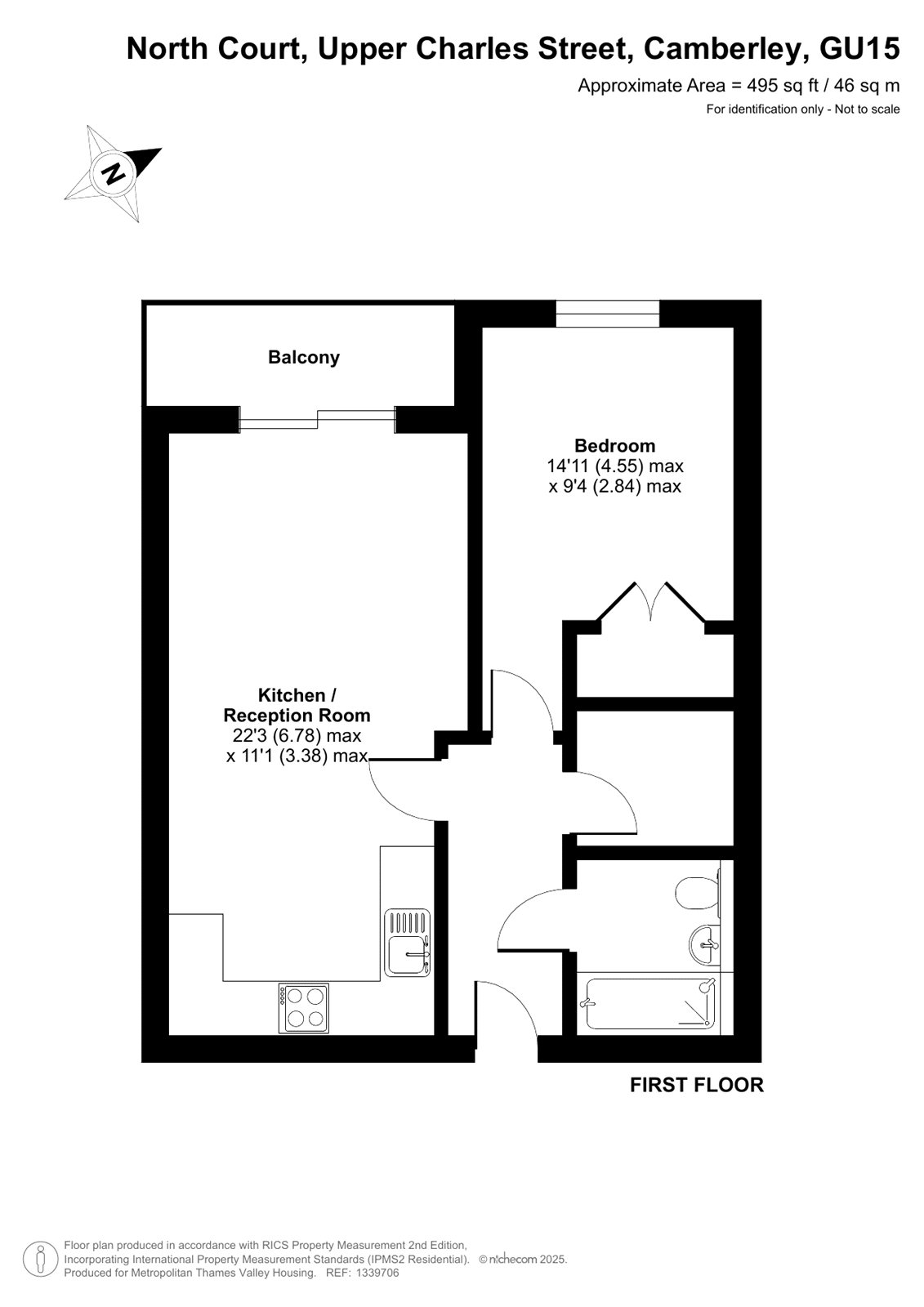 MTVH SO - 43 North Court,, Upper Charles Street, Surrey floorplan