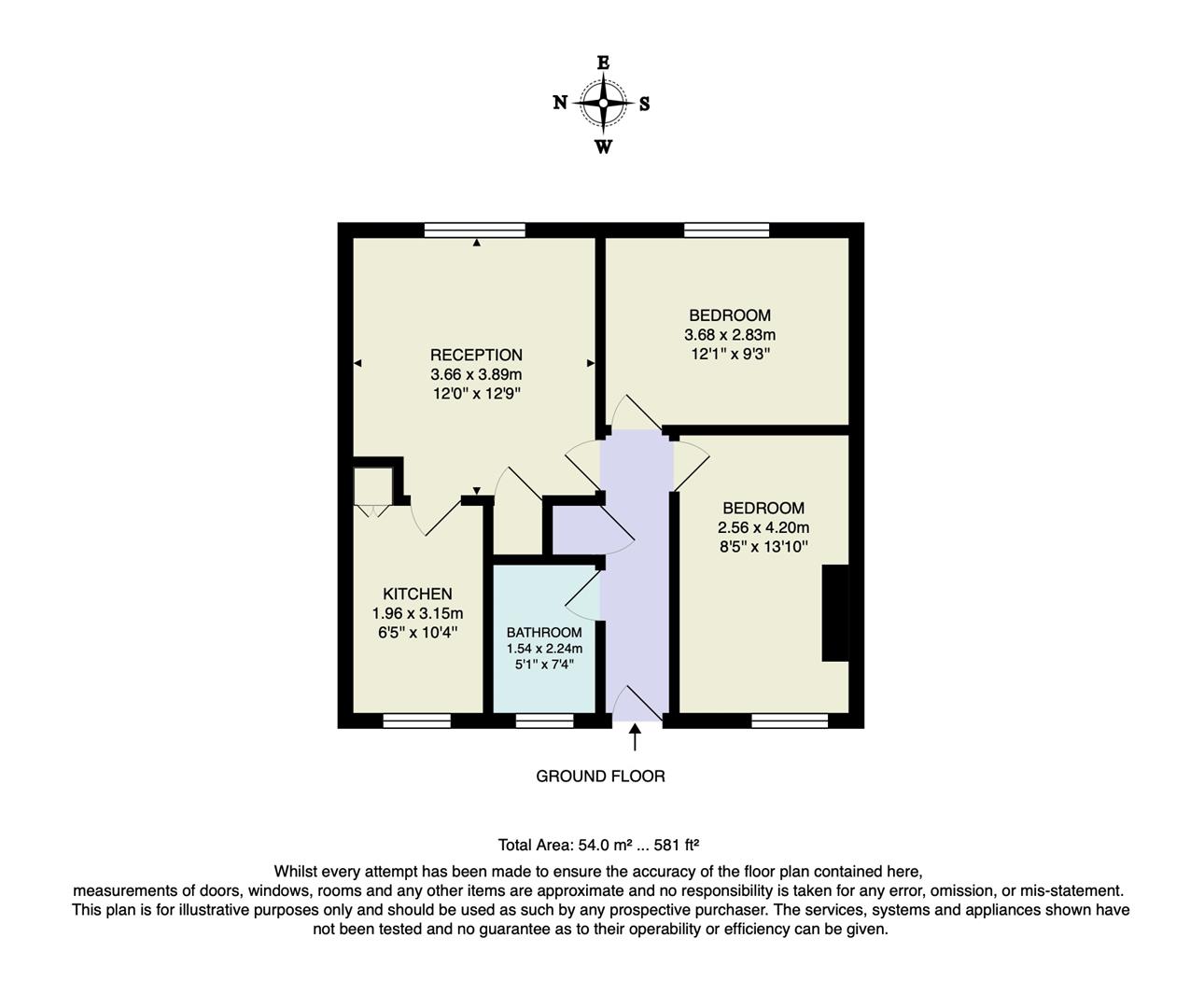 2 Drysdale Dwellings, Dunn Street, Dalston floorplan