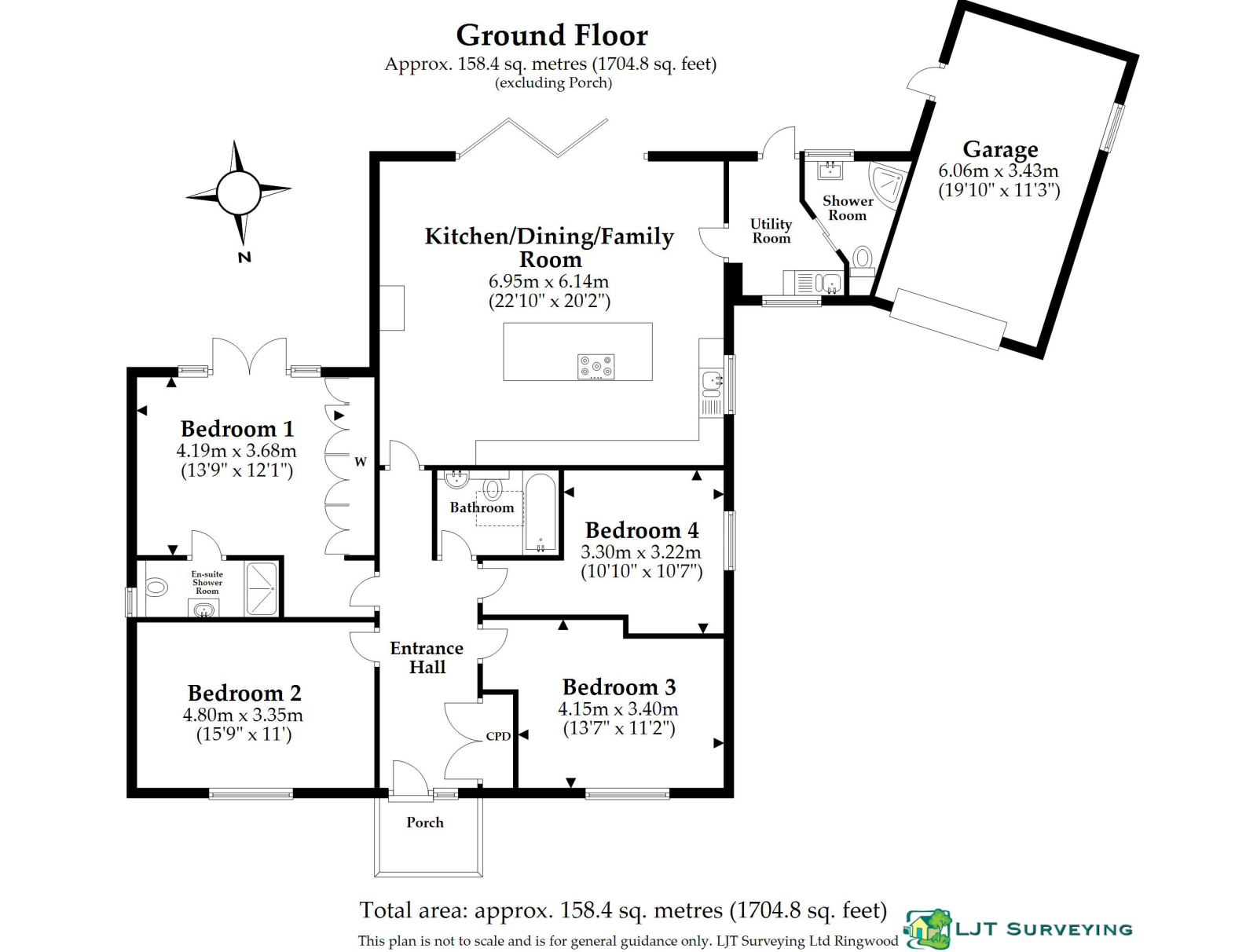 10 Webbs Close, Ashley Heath, Ringwood floorplan