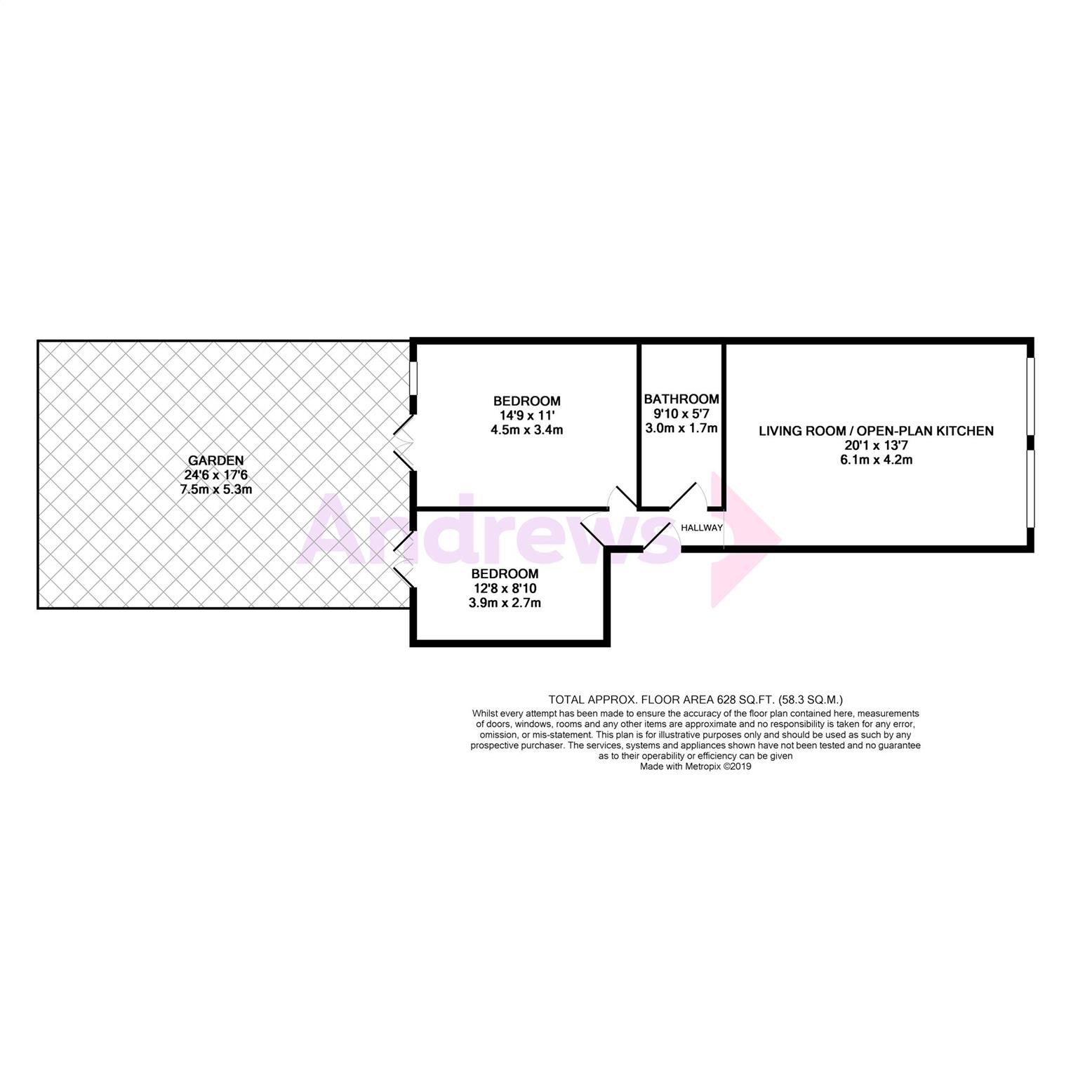 2 Bedrooms Flat to rent in Elmbourne Road, Balham SW17