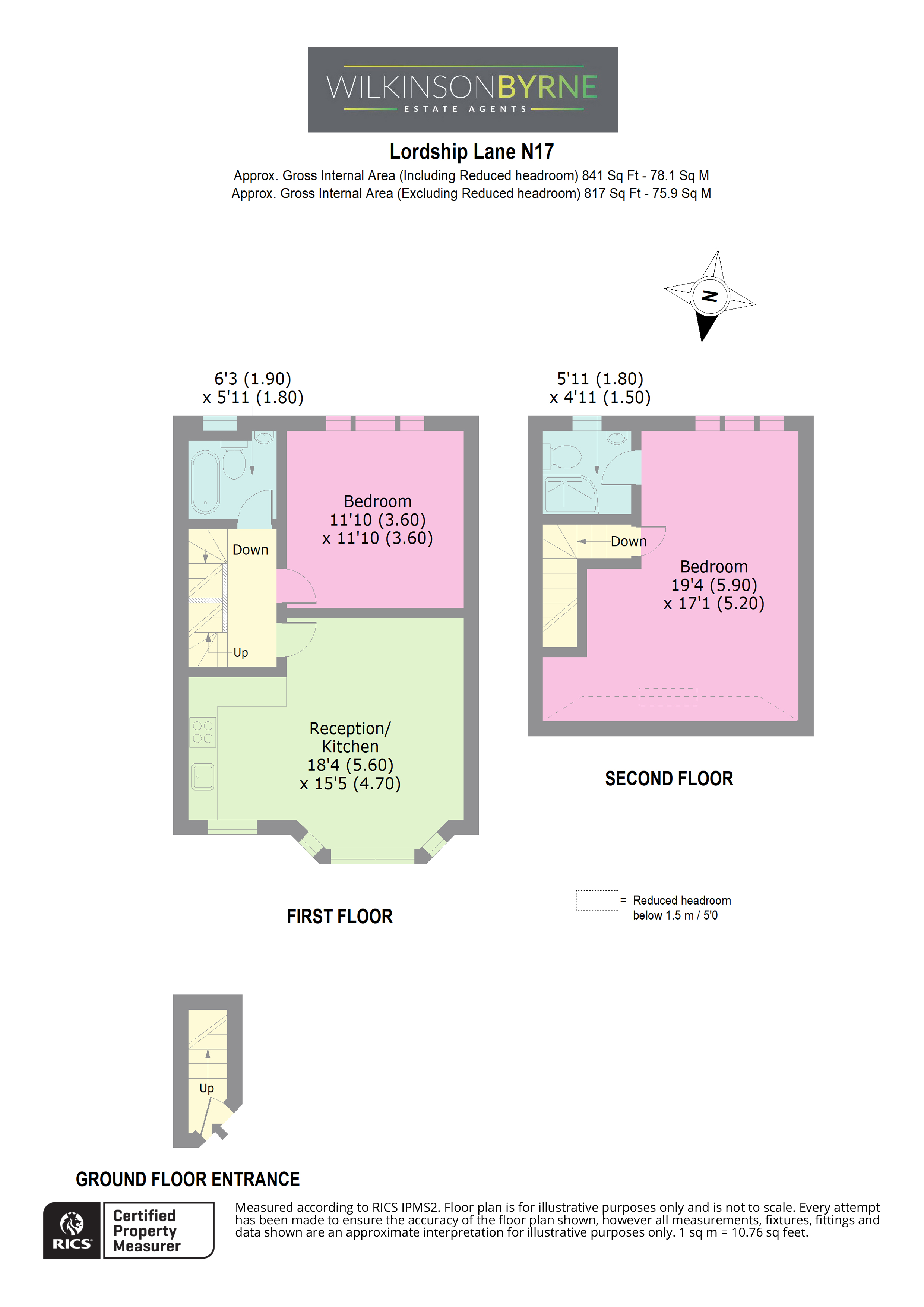 First Floor, 209, Lordship Lane, London floorplan