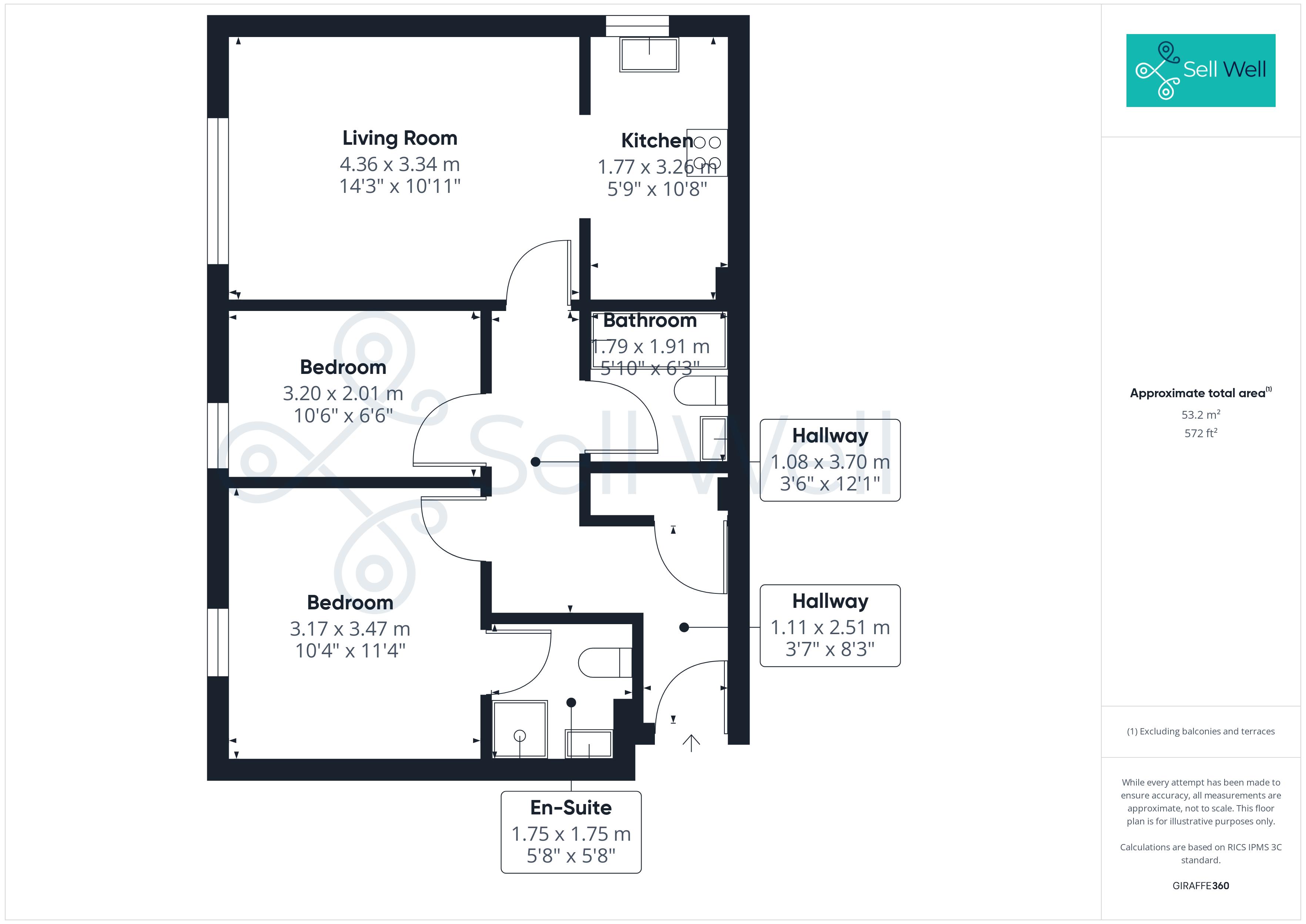 60, Beckford Court, Manchester floorplan