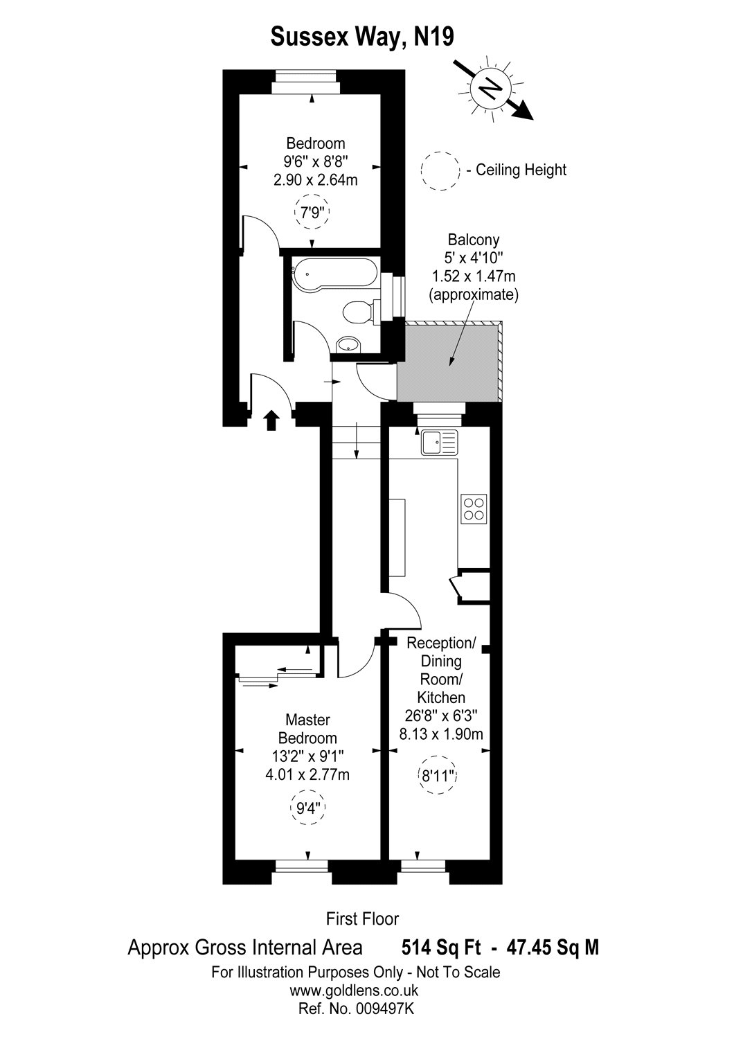 2 Bedrooms Flat to rent in Sussex Way, London N19