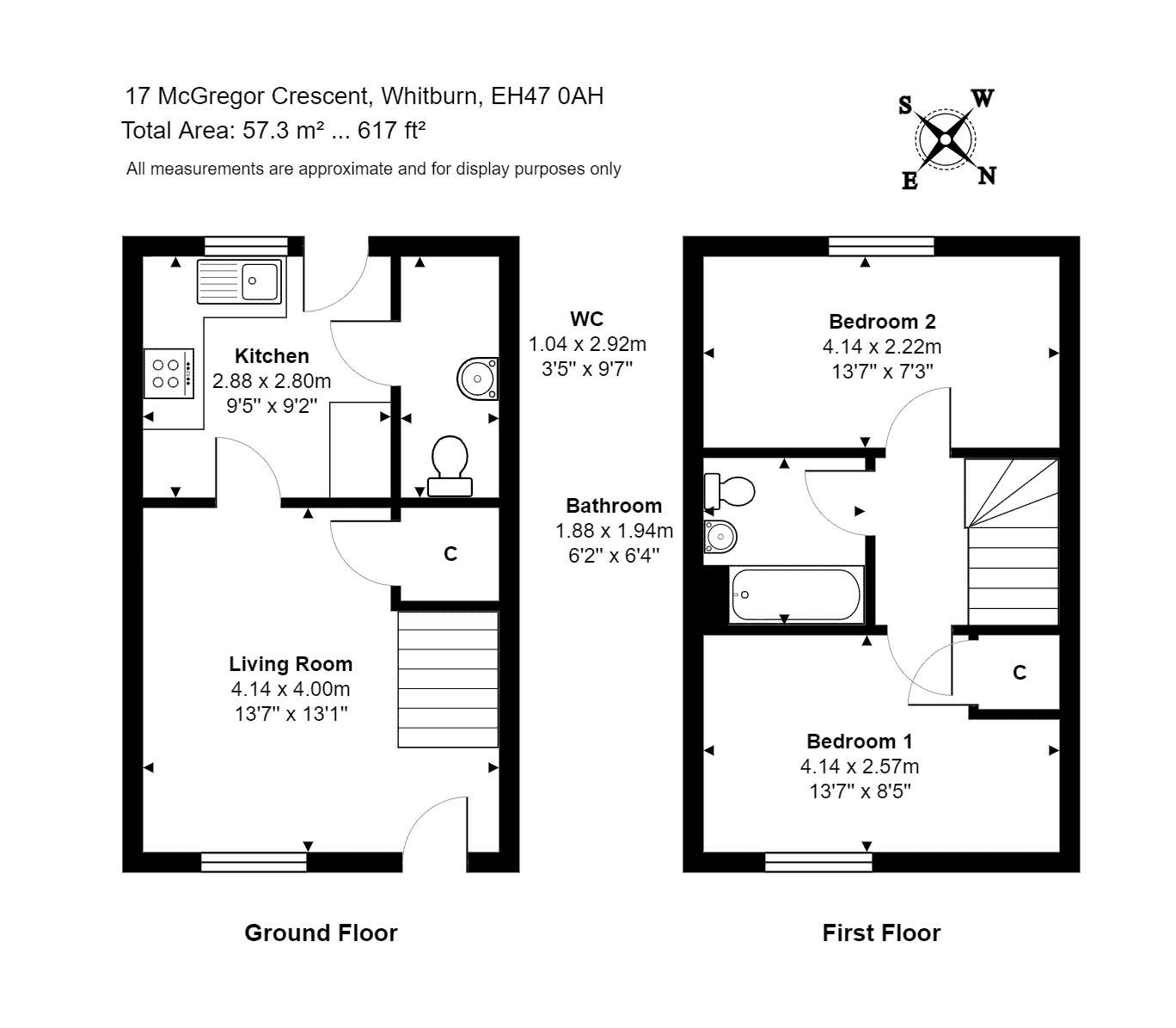 Mcgregor Crescent, Heartlands, Whitburn, West Lothian EH47, 2 bedroom terraced house for sale