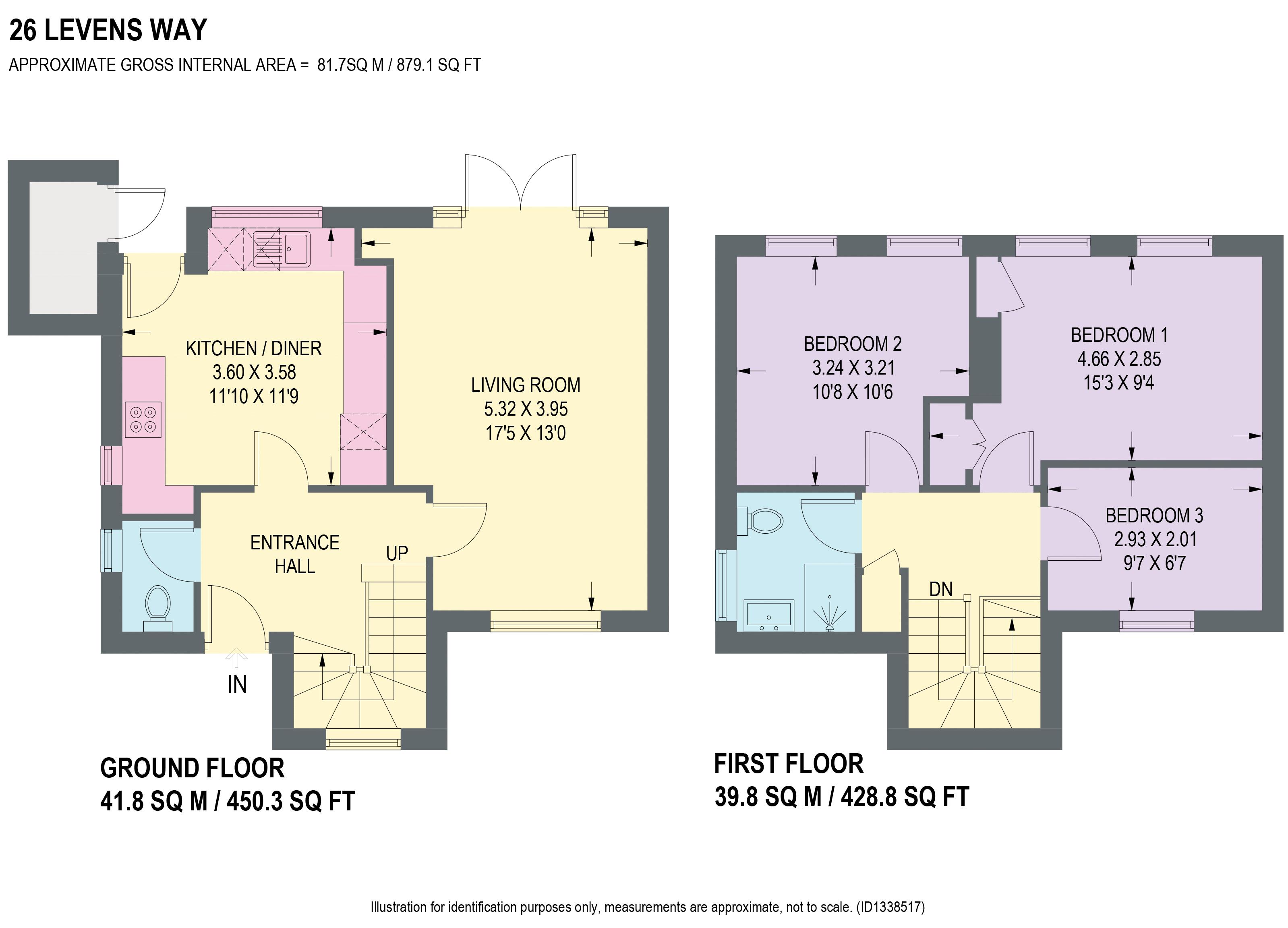 26, Levens Way, Chesterfield floorplan