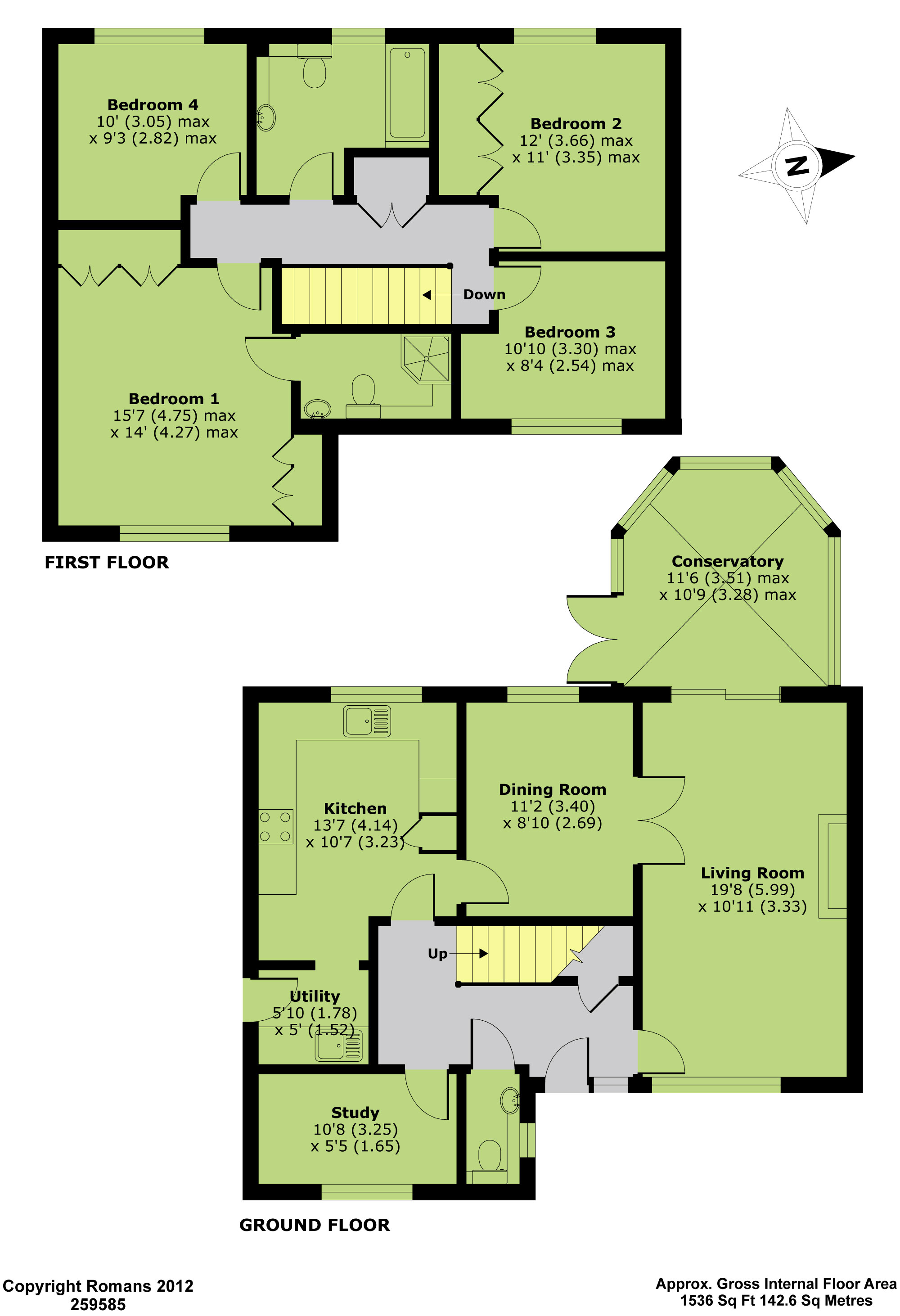 25, Broadmead, Farnborough floorplan
