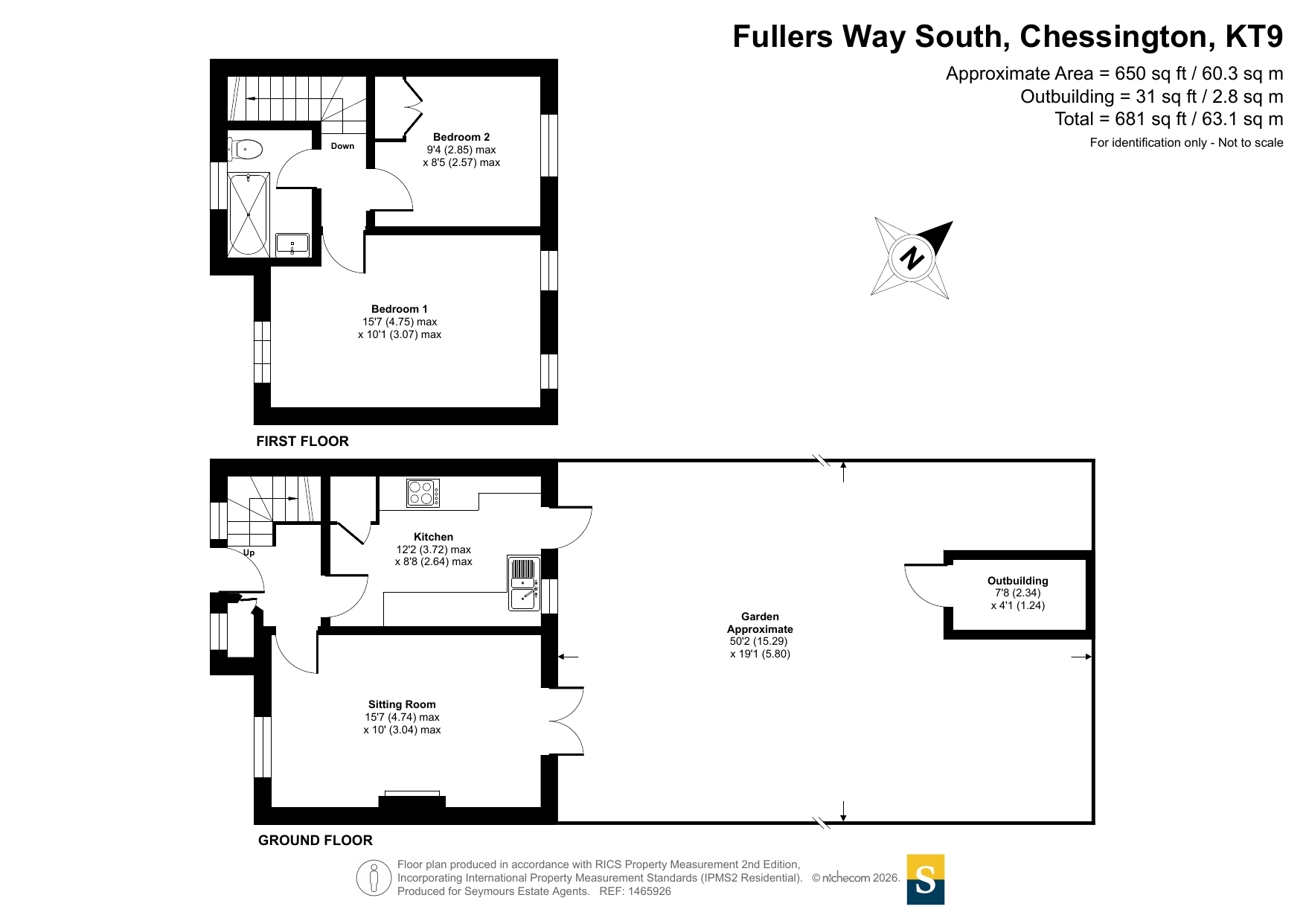 124, Fullers Way South, Chessington floorplan