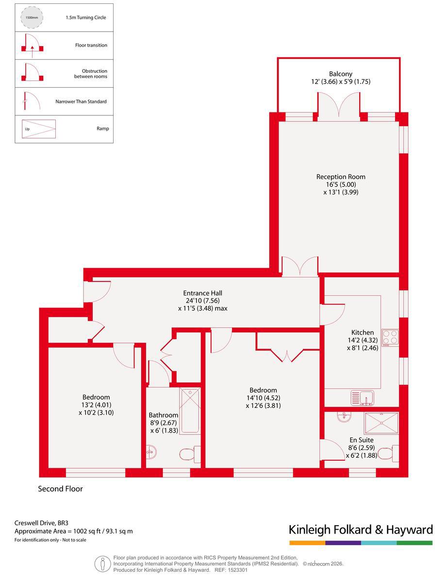 Flat 12, 6, Creswell Drive, Beckenham floorplan