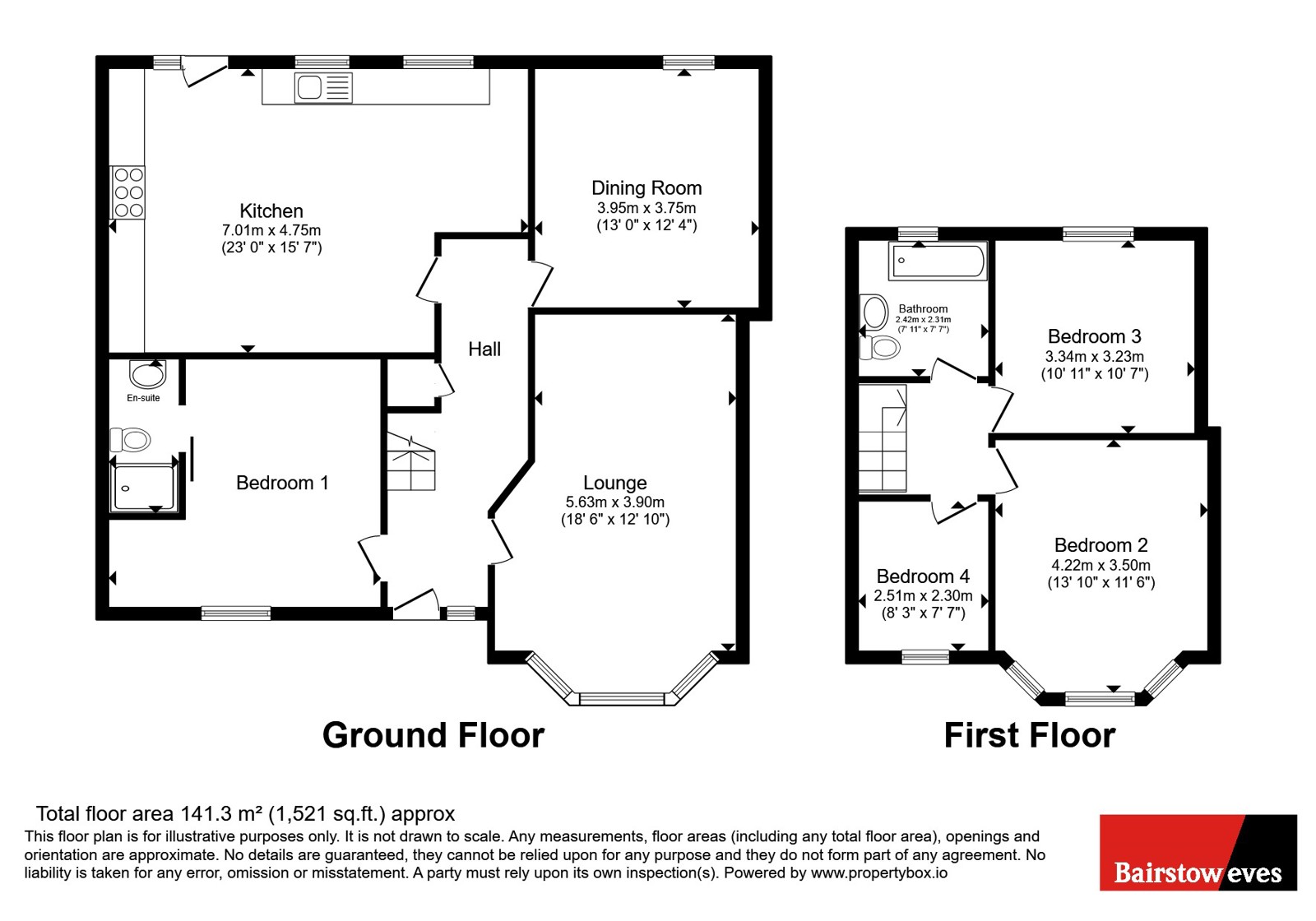 261, Long Lane, Essex floorplan