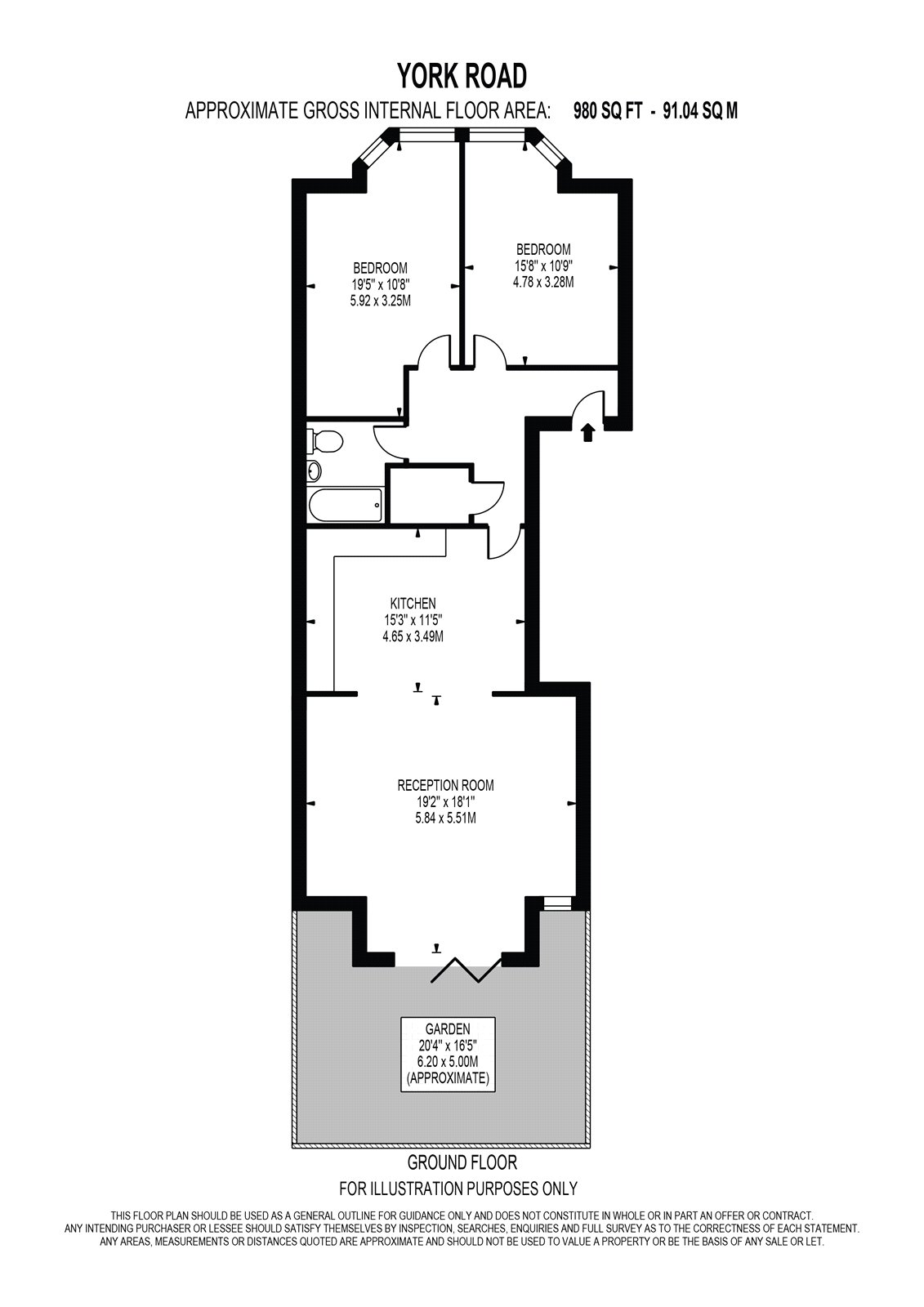 York Road, Sutton floorplan