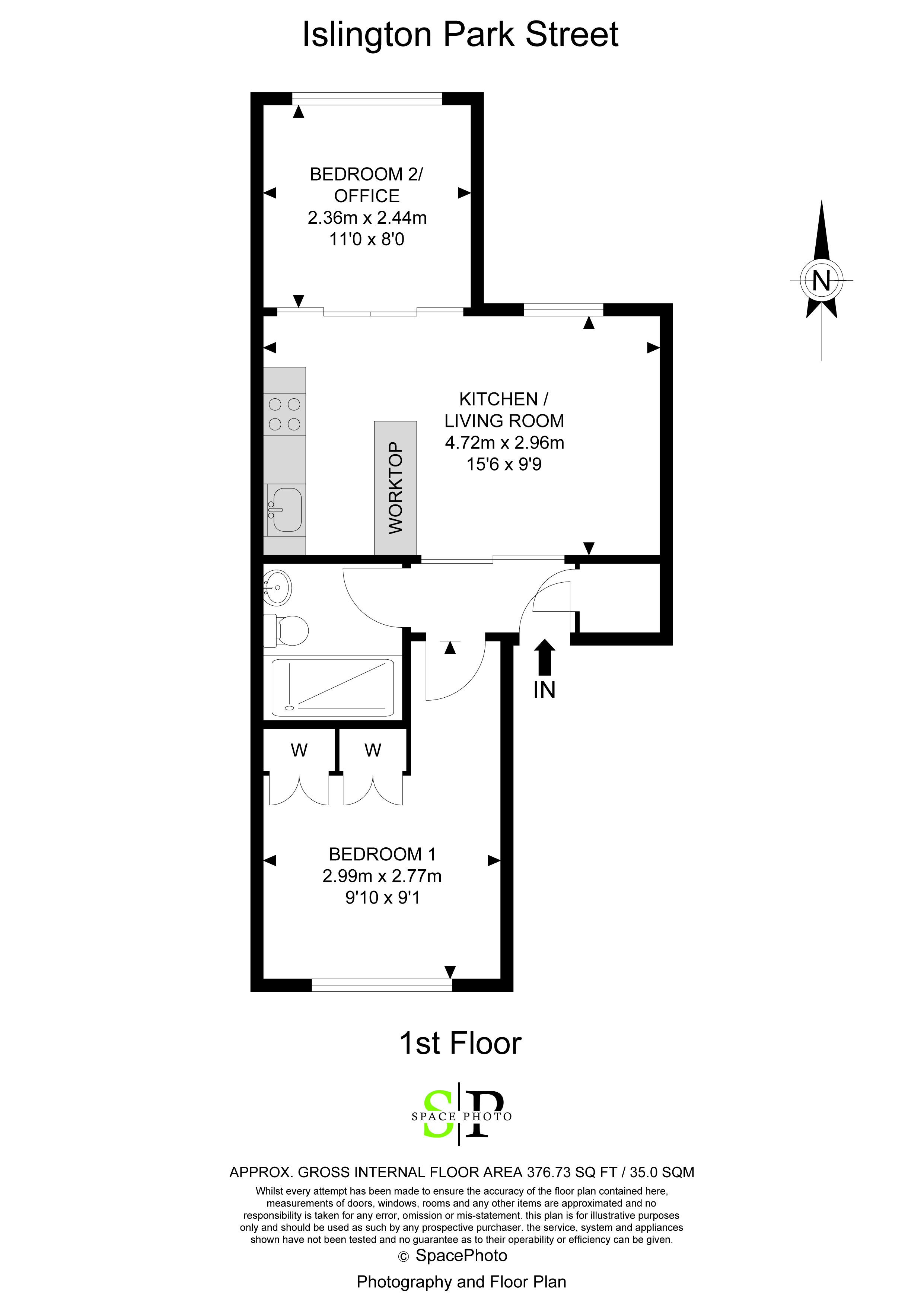 First Floor Flat, 27, Islington Park Street, London floorplan
