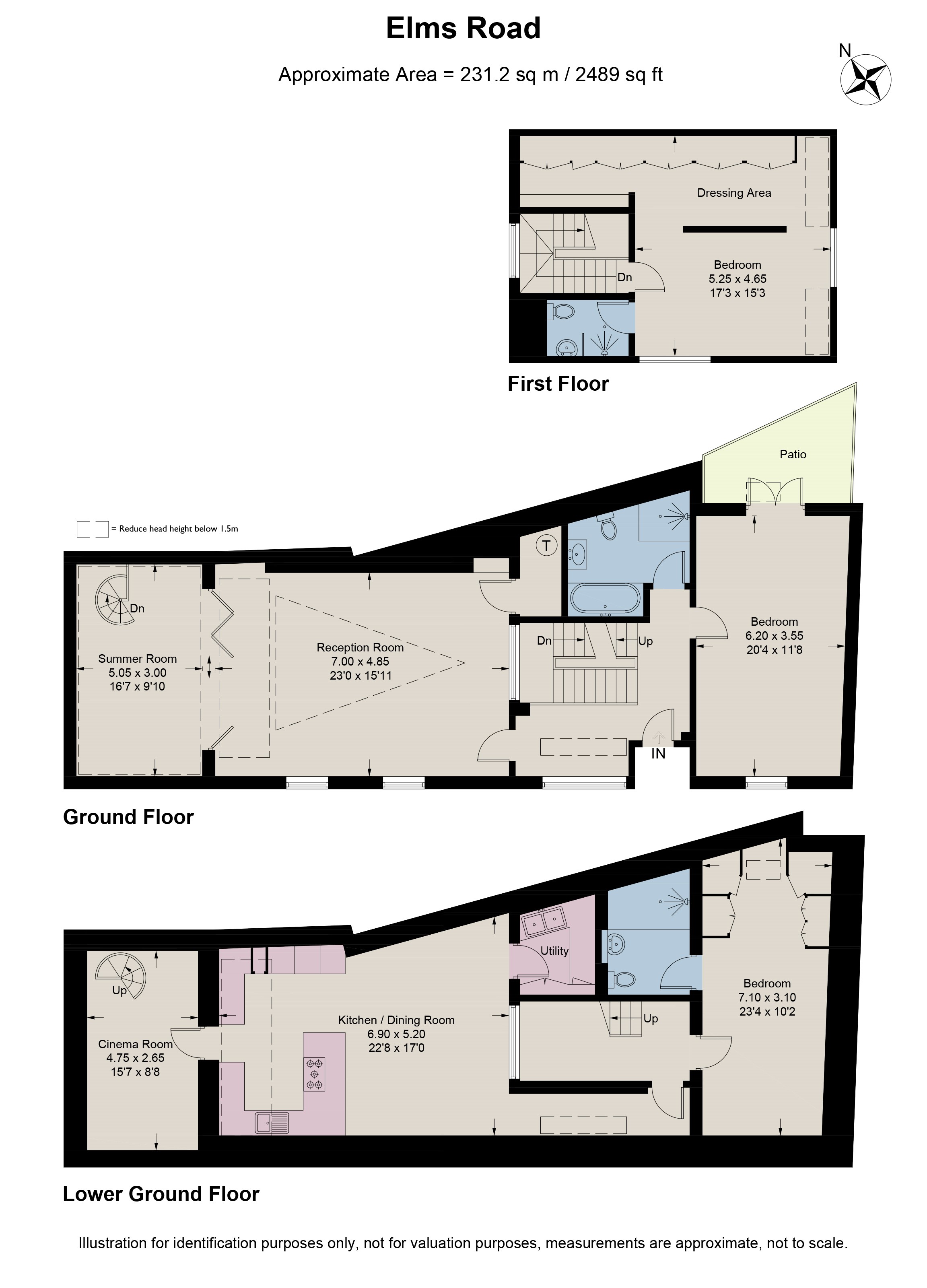 1A, Elms Road, London floorplan