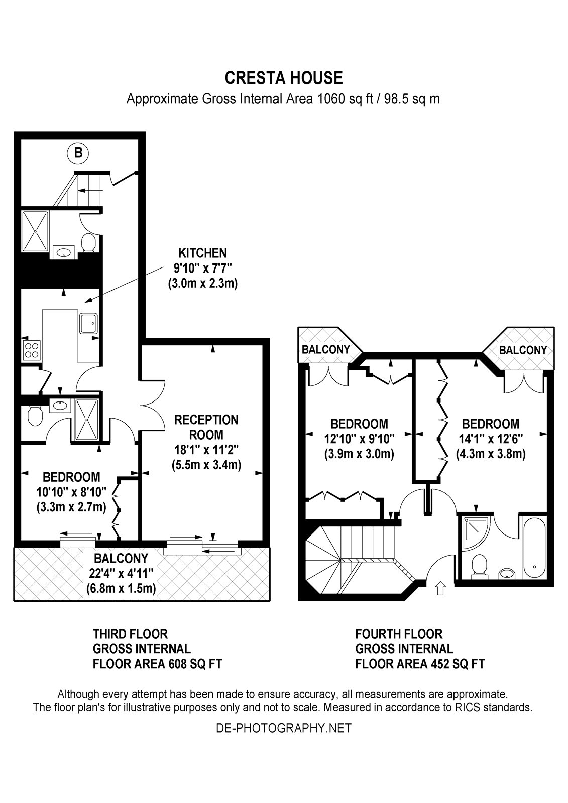 3 Bedrooms Flat to rent in Cresta House, 133 Finchley Road, London NW3