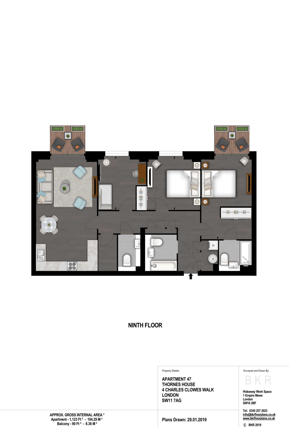 Charles Clowes Walk, London floorplan